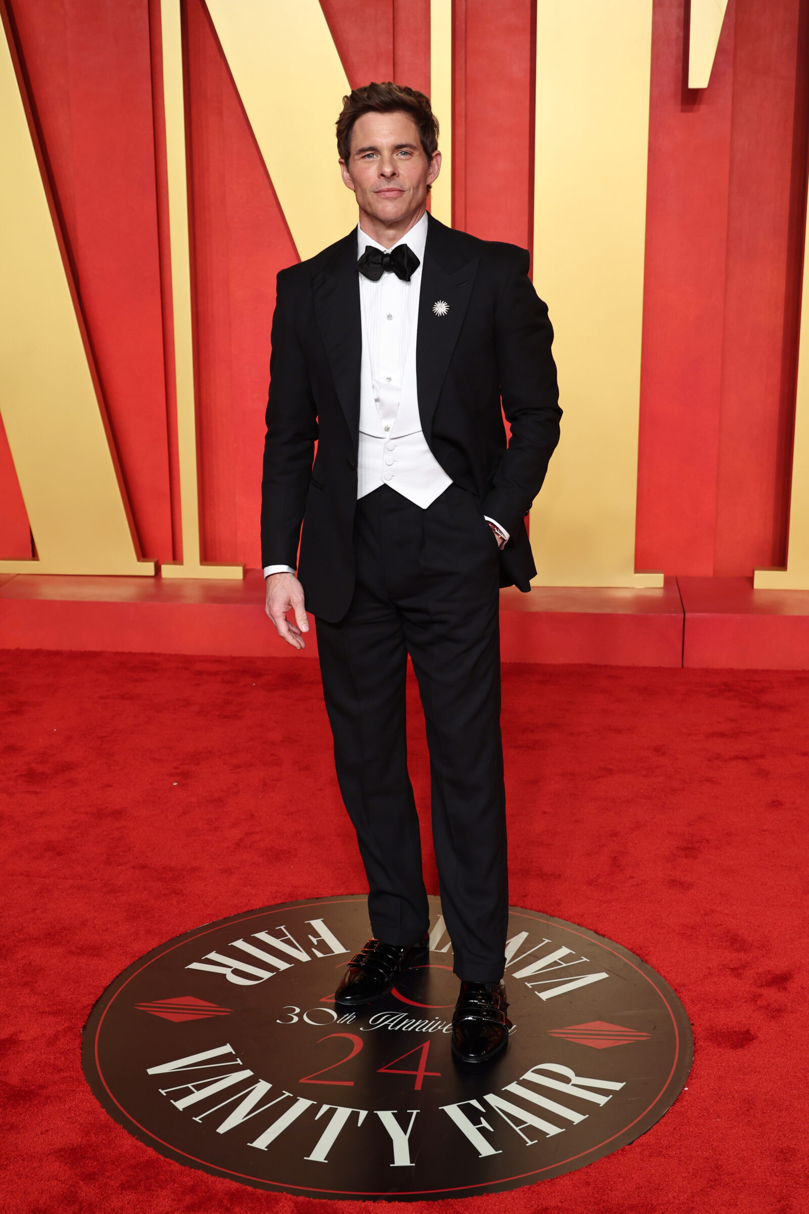 James Marsden attends the 2024 Vanity Fair Oscar Party Hosted By Radhika Jones at Wallis Annenberg Center for the Performing Arts on March 10, 2024 in Beverly Hills, California. (Photo by Jamie McCarthy/WireImage)