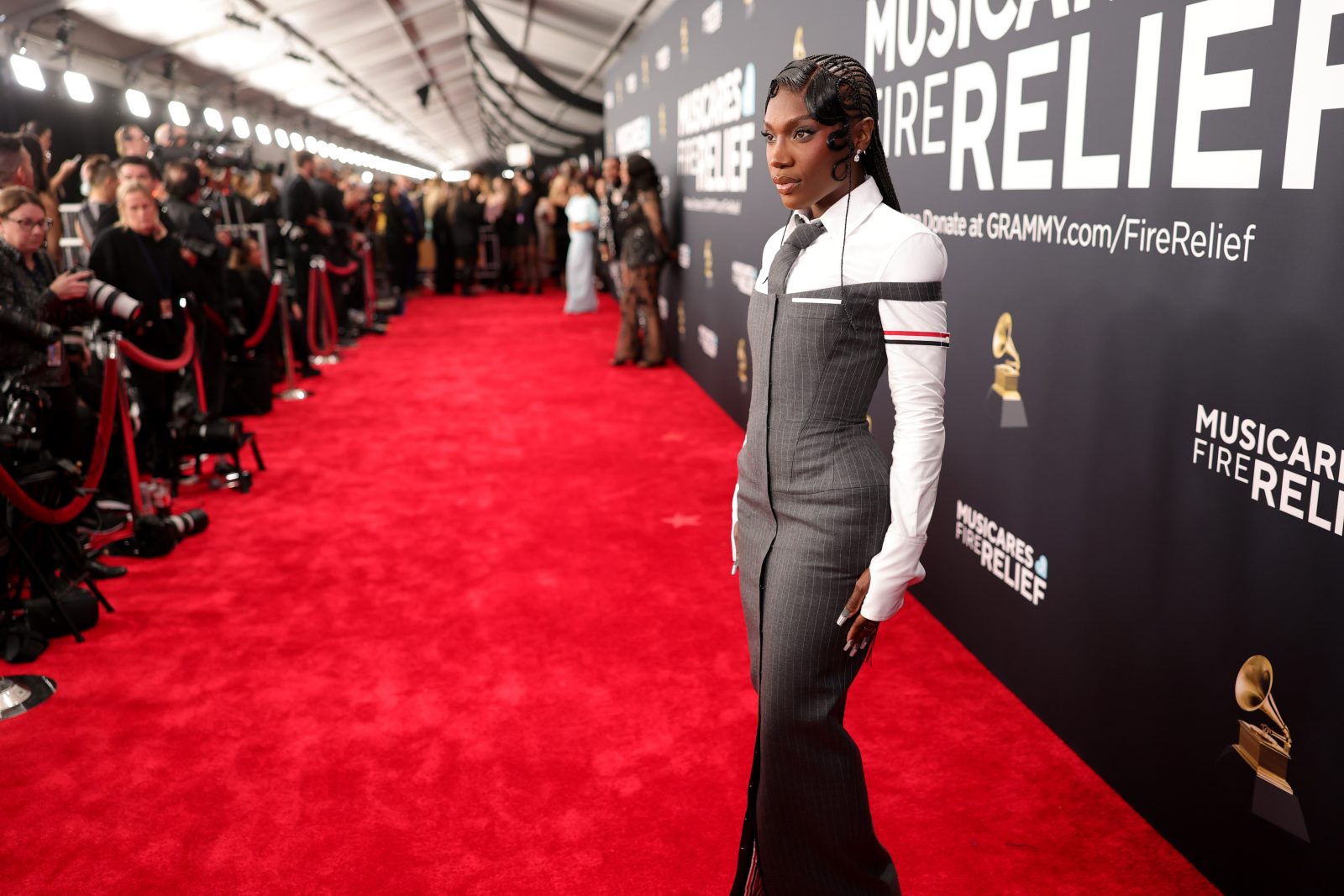 Doechii attends the 67th Annual GRAMMY Awards on February 2, 2025 in Los Angeles, California (Photo: Courtesy of Thom Browne).