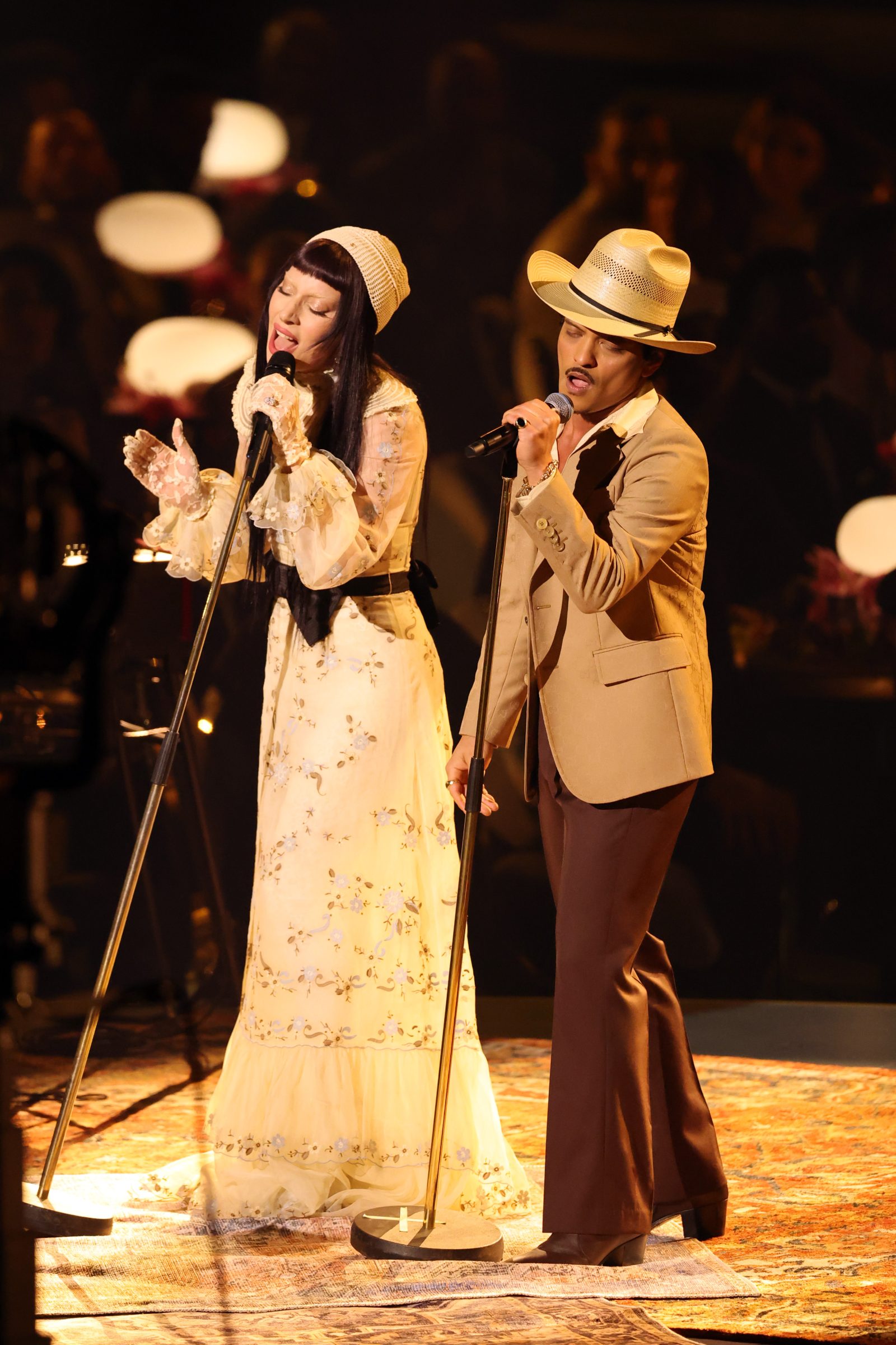 Lady Gaga and Bruno Mars perform onstage during the 67th GRAMMY Awards at Crypto.com Arena on February 02, 2025 in Los Angeles, California. (Photo by Amy Sussman/Getty Images)