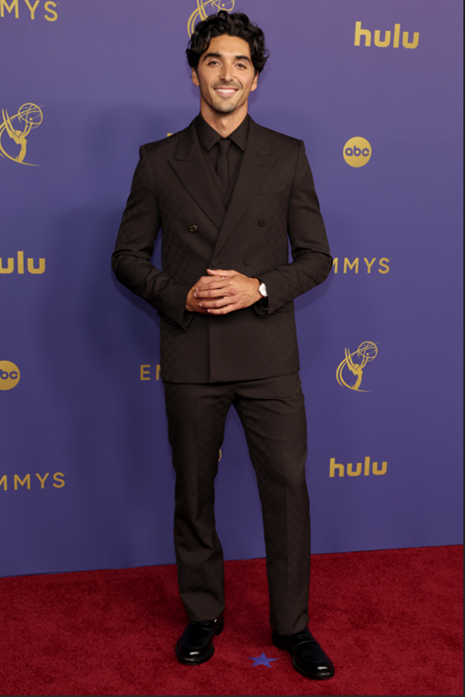 Taylor Zakhar Perez attends the 76th Primetime Emmy Awards at Peacock Theater on September 15, 2024 in Los Angeles, California. (Photo courtesy of Gucci / Getty Images)