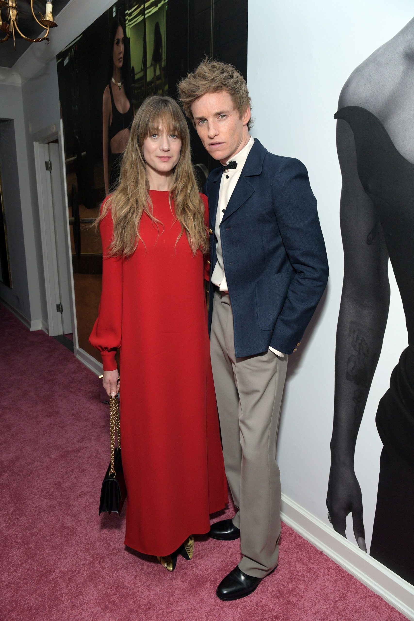 (L-R) Hannah Bagshawe and Eddie Redmayne attend W Magazine's Annual Best Performances Party at Chateau Marmont on January 04, 2025 in Los Angeles, California. (Photo by Charley Gallay/Getty Images for W Magazine)