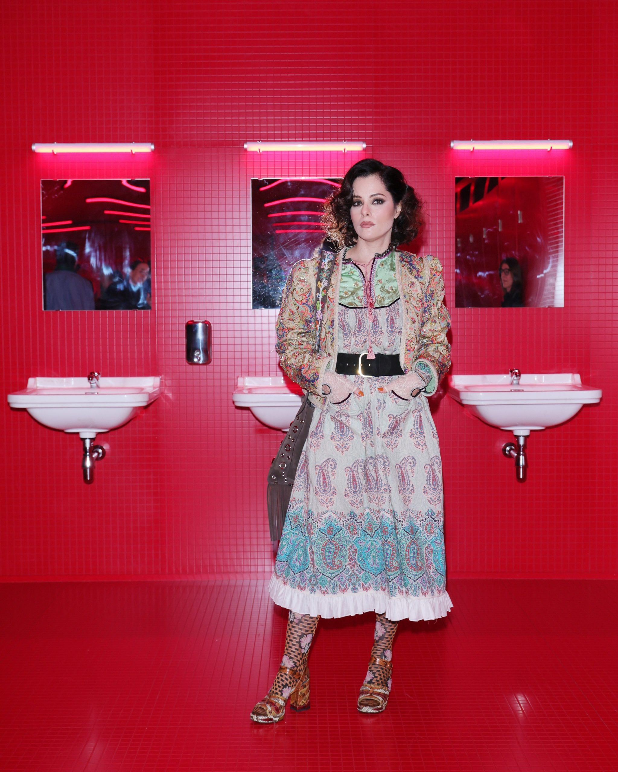 Parker Posey wore a Valentino look by Alessandro Michele from the Pre-Fall 2025 Collection with Valentino Garavani accessories (Photo courtesy of Valentino) Parker Posey wore a Valentino look by Alessandro Michele from the Pre-Fall 2025 Collection with Valentino Garavani accessories (Photo courtesy of Valentino)