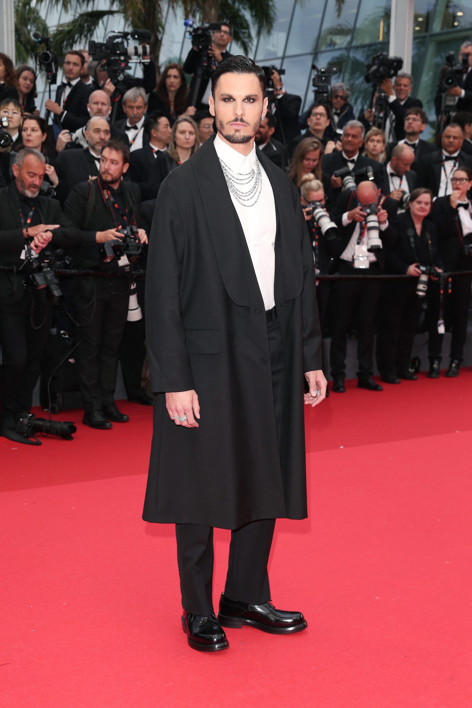 Baptiste Giabiconi attends "Le Deuxième Acte" ("The Second Act") Screening & opening ceremony red carpet at the 77th annual Cannes Film Festival at Palais des Festivals on May 14, 2024 in Cannes, France. (Photo by Gisela Schober/Getty Images)