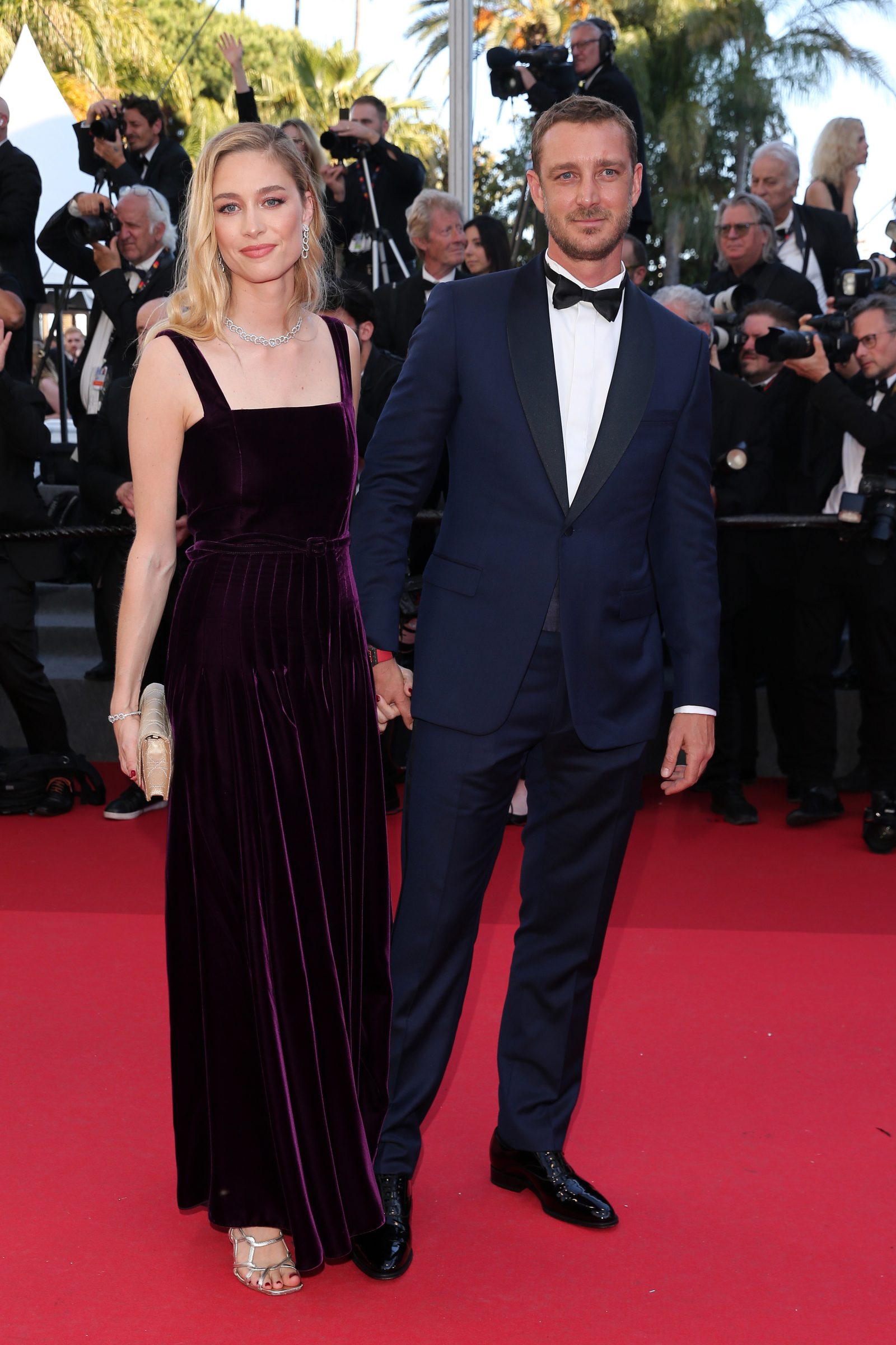 Beatrice Borromeo and Pierre Casiraghi attend the "Le Comte De Monte-Cristo" Red Carpet at the 77th annual Cannes Film Festival at Palais des Festivals on May 22, 2024 in Cannes, France. (Photo by Gisela Schober/Getty Images)