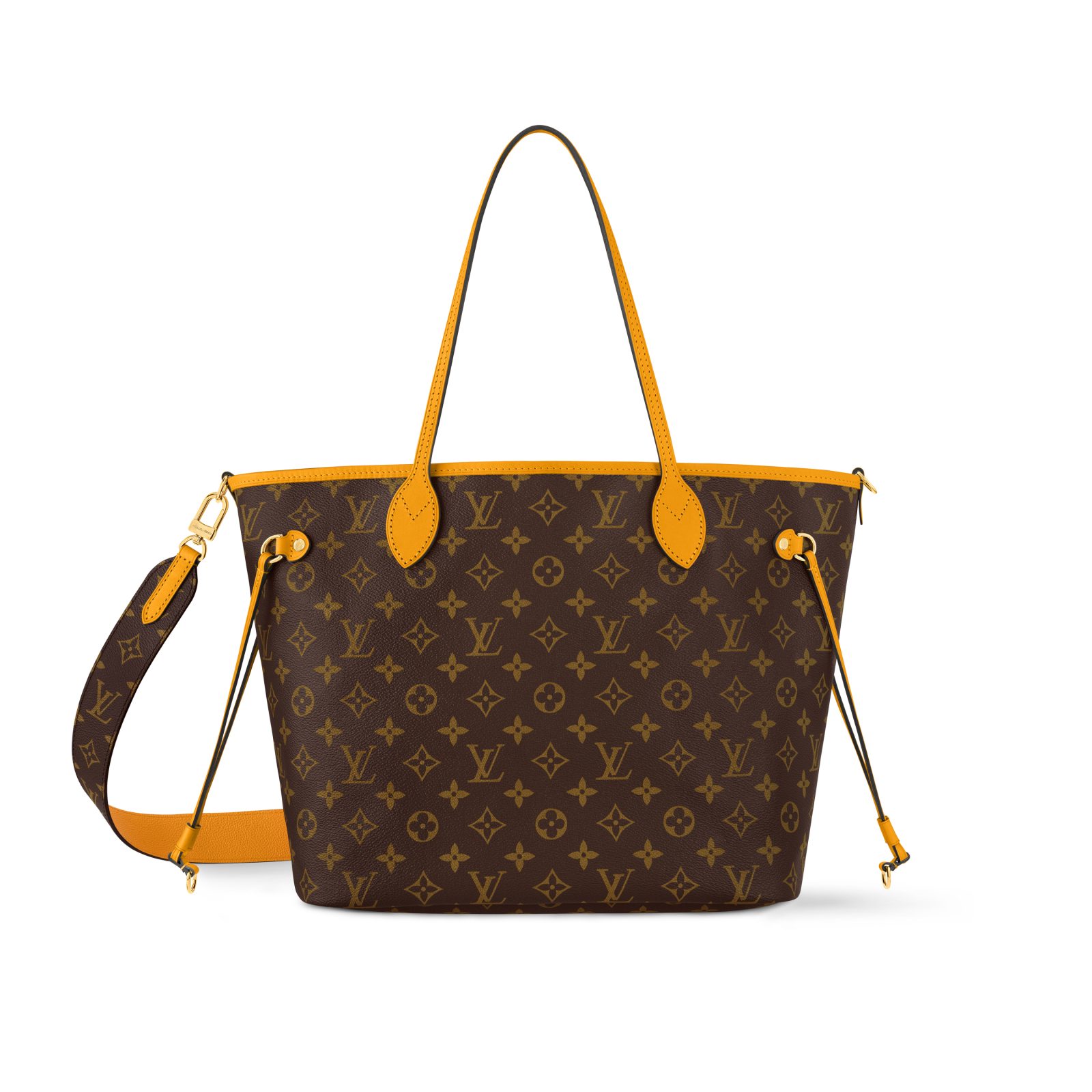 Louis Vuitton Neverfull Inside Out MM size in Jaune & Beige ($2,300)