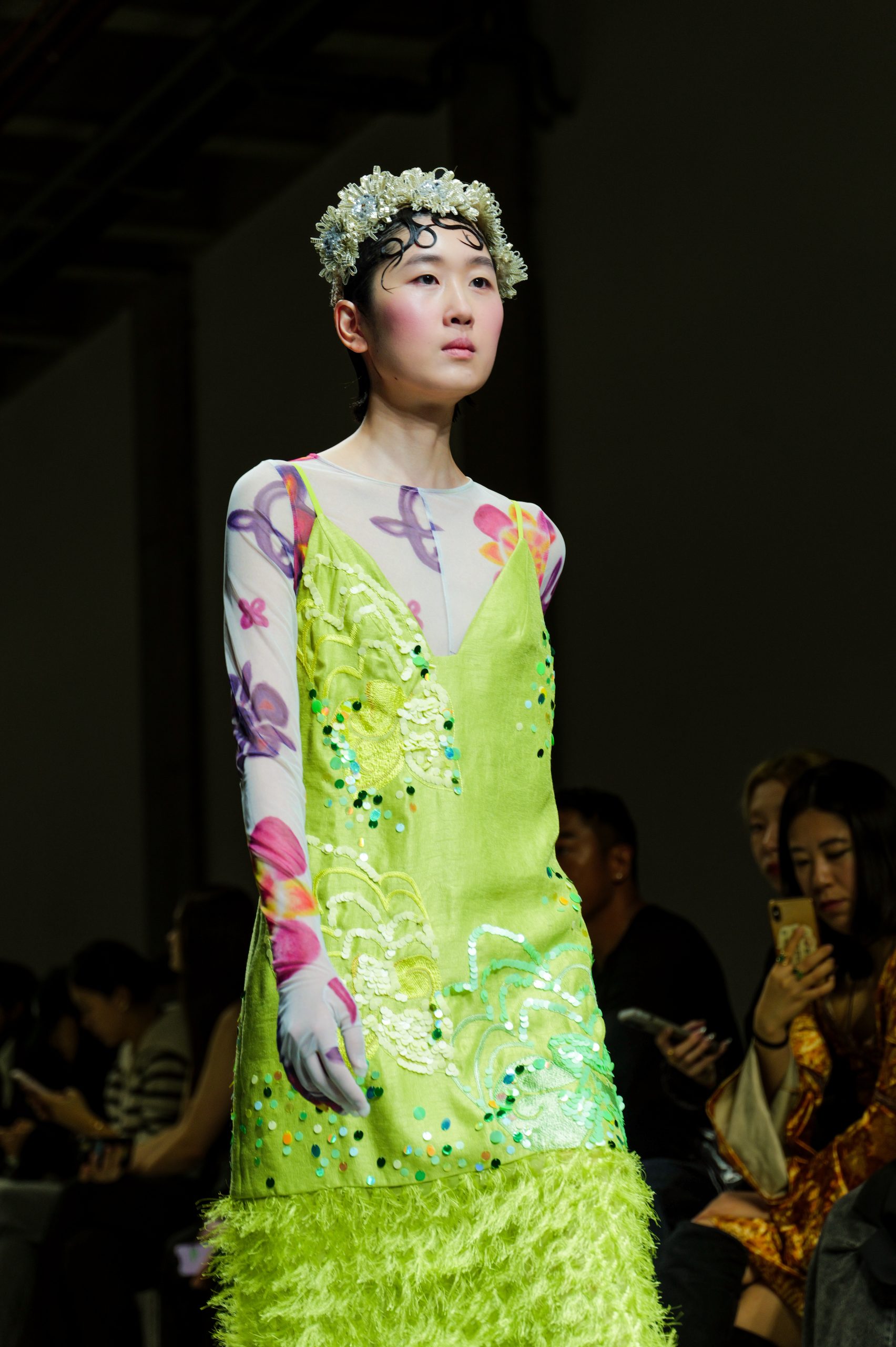 Look 26, SHUTING QIU Spring-Summer 2025 (Image: Patricia Burén)