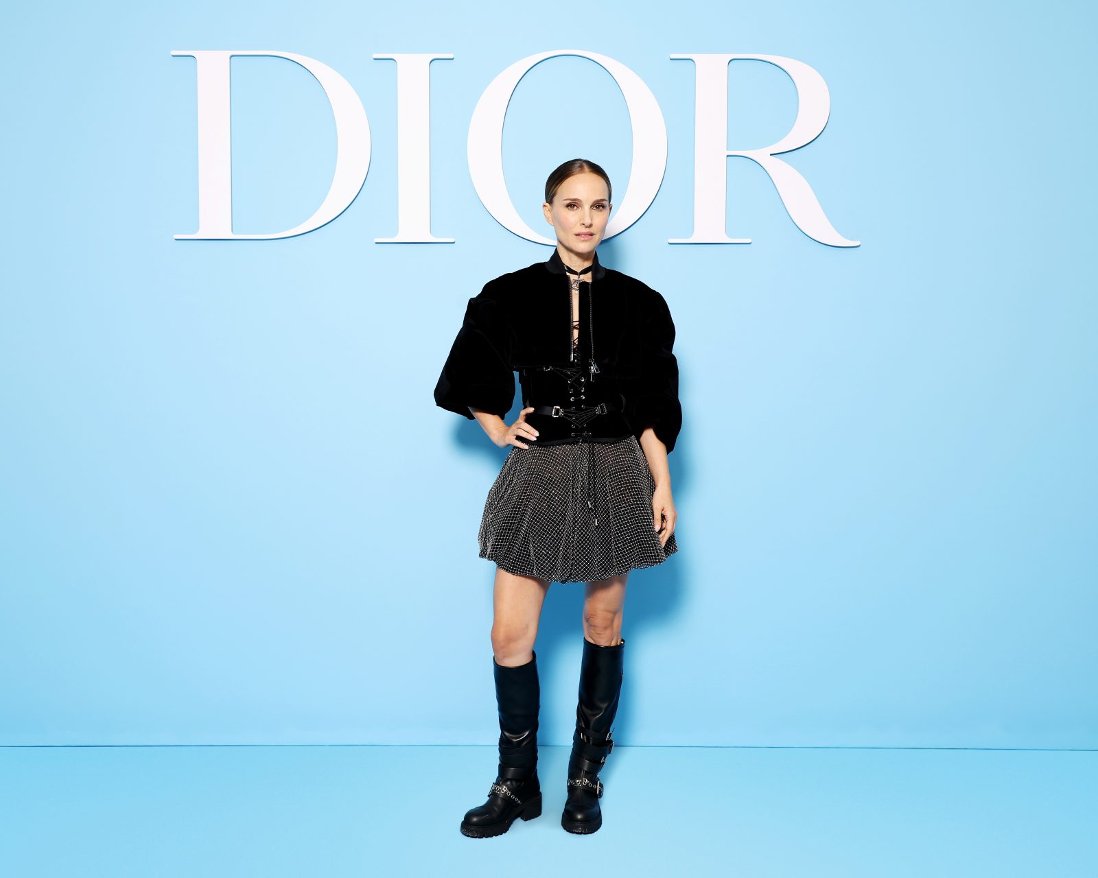 Natalie Portman attends the DIOR Women’s Spring-Summer 2025 show during Paris Fashion Week.