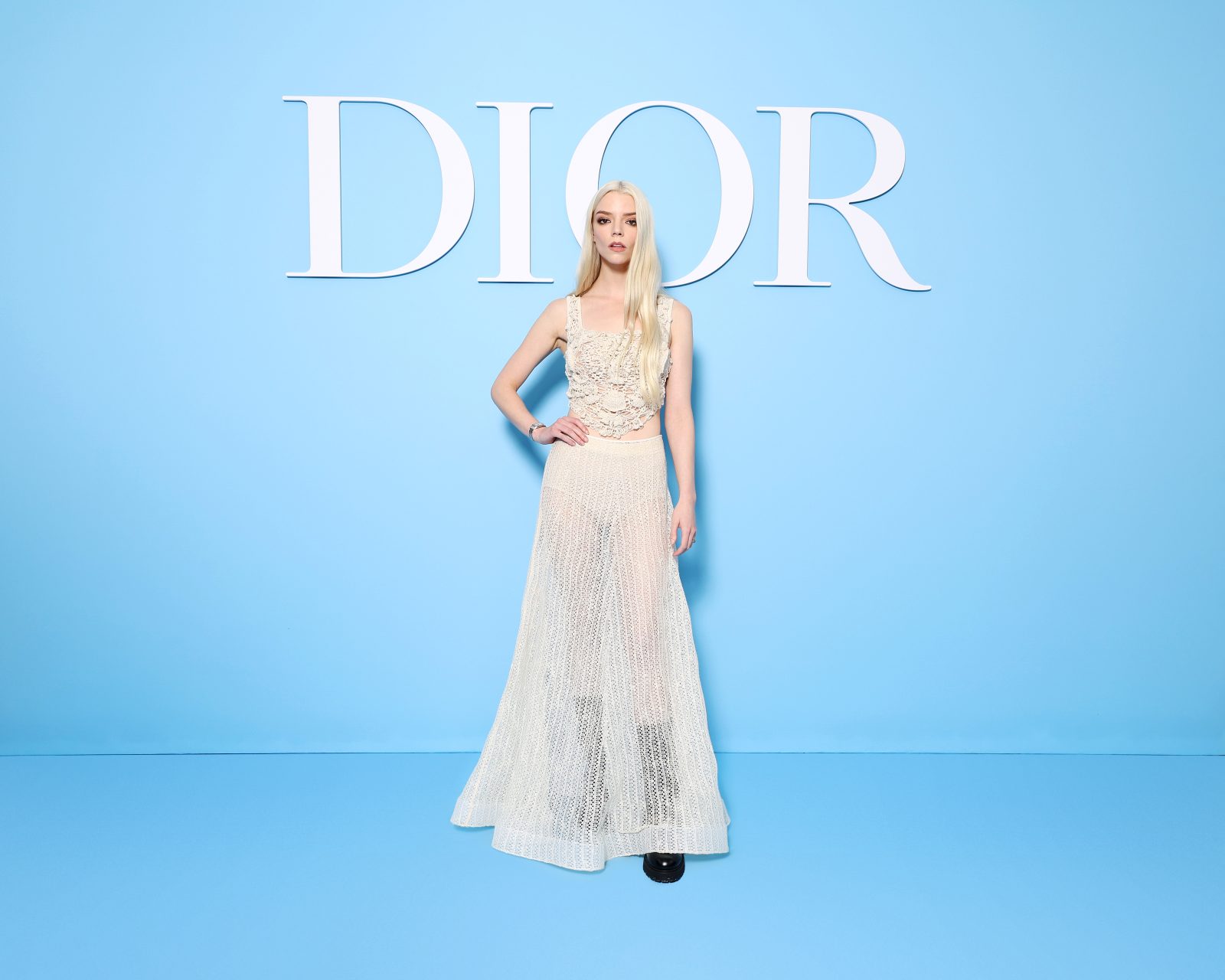 Anya Taylor-Joy attends the DIOR Women’s Spring-Summer 2025 show during Paris Fashion Week.