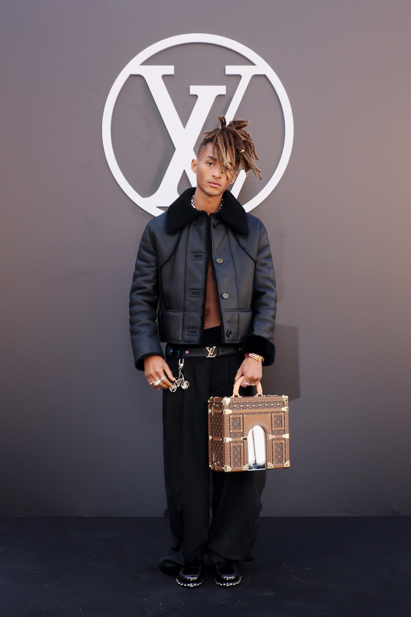 Jaden Smith attends the Louis Vuitton Paris Womenswear Spring-Summer 2025 show as part of Paris Fashion Week on October 01, 2024 in Paris, France. (Photo by Victor Boyko/Getty Images for Louis Vuitton)