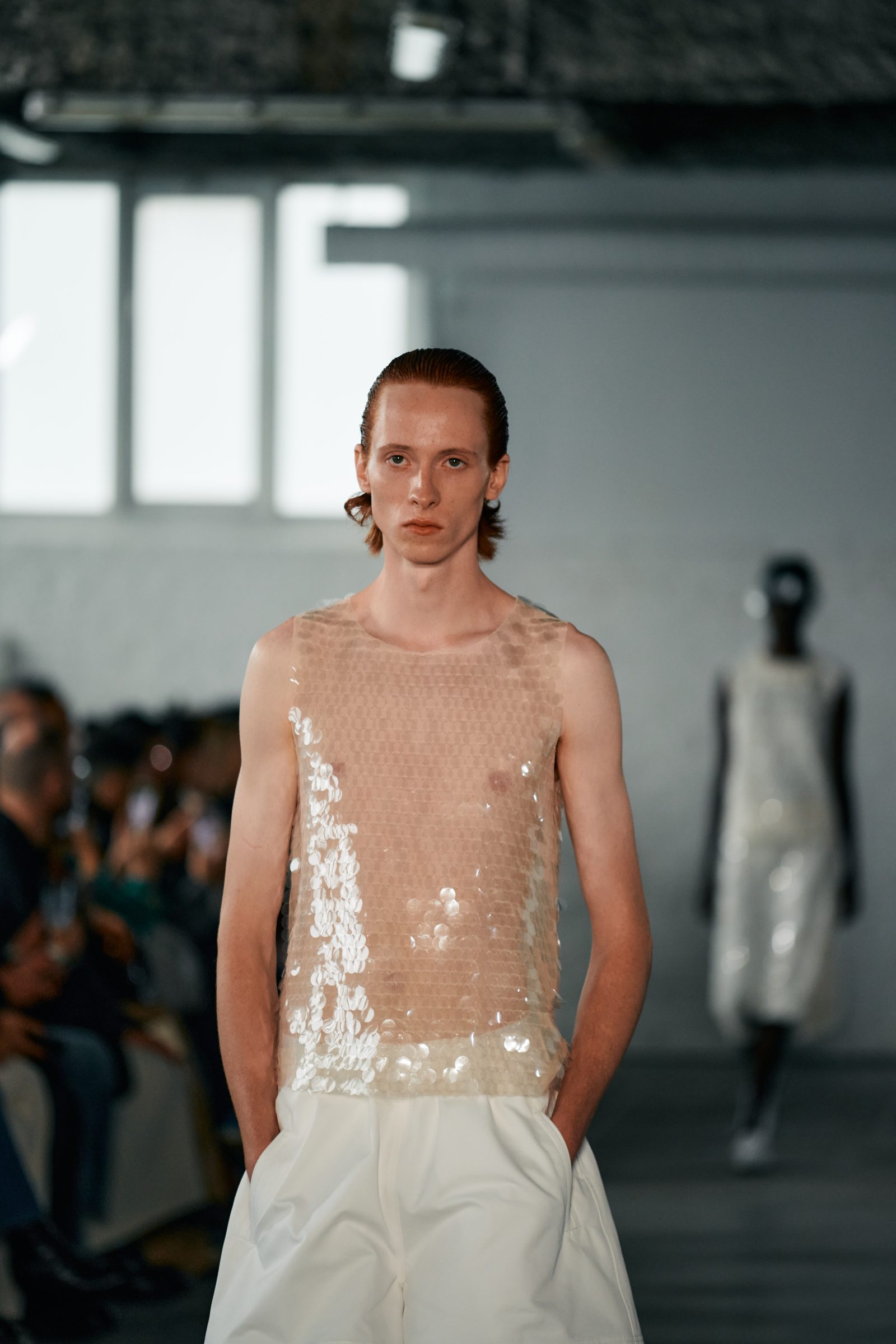 Look 4, Niccolò Pasqualetti Spring-Summer 2025 (Image: Patricia Burén)