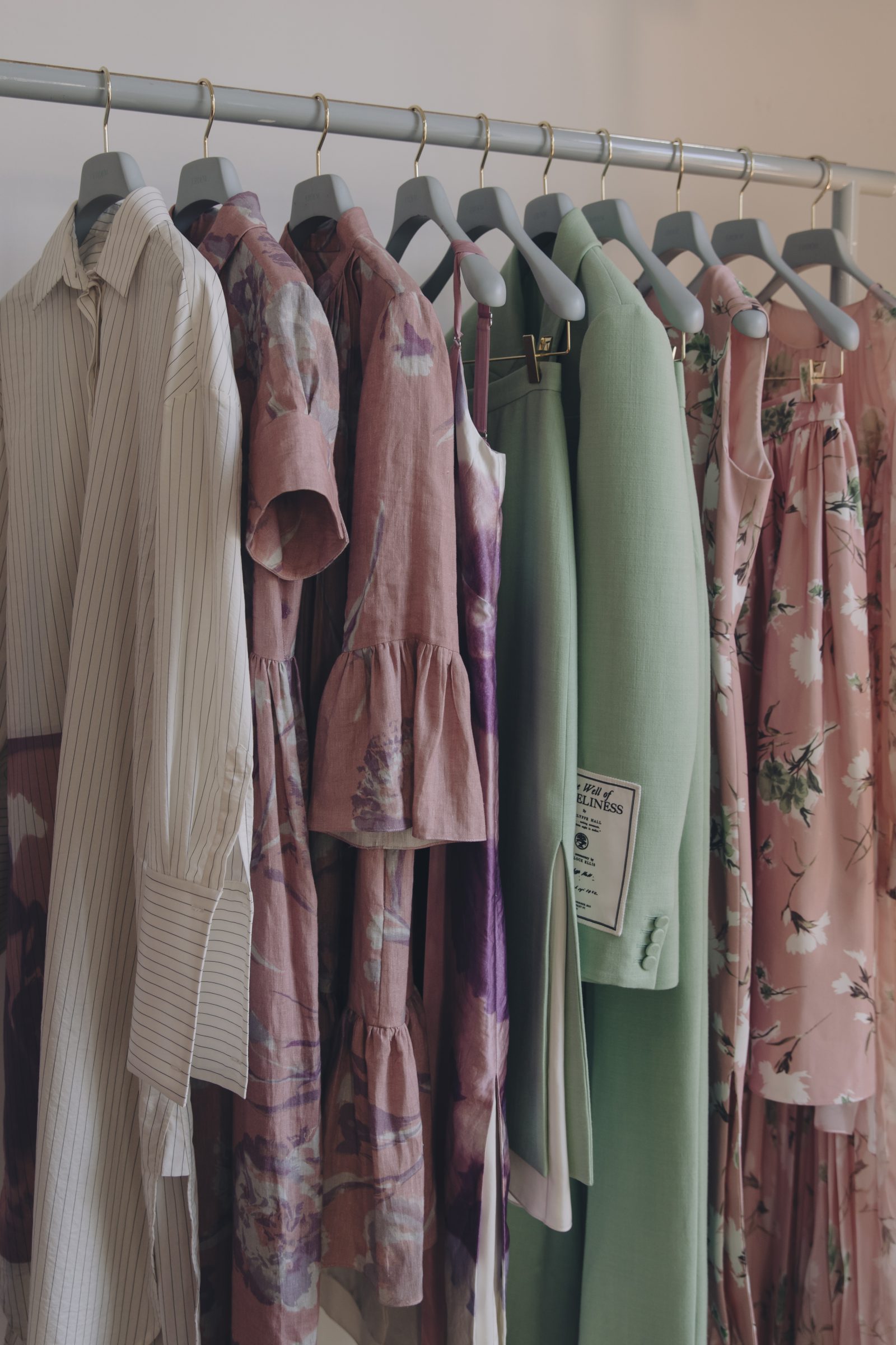 A breathtaking spectrum of springtime pastels and floral prints enhance this collection’s elegance beyond reproach (Image: Tonya Matyu).
