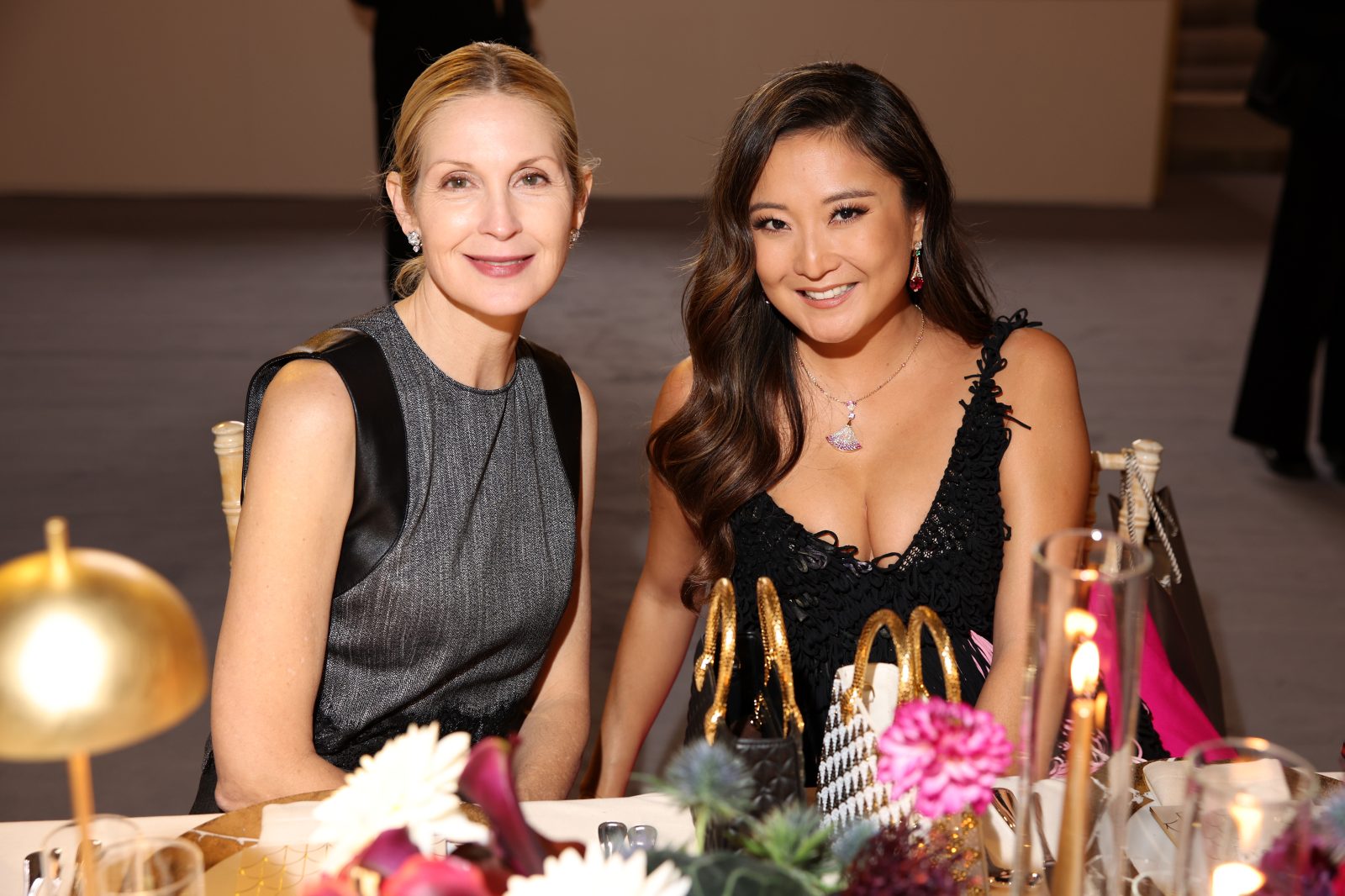 Kelly Rutherford and Ashley Park attend BVLGARI Calla Collection Launch as part of the Paris Fashion Week on September 30, 2024 in Paris, France. (Photo by Daniele Venturelli/Getty Images for BVLGARI)