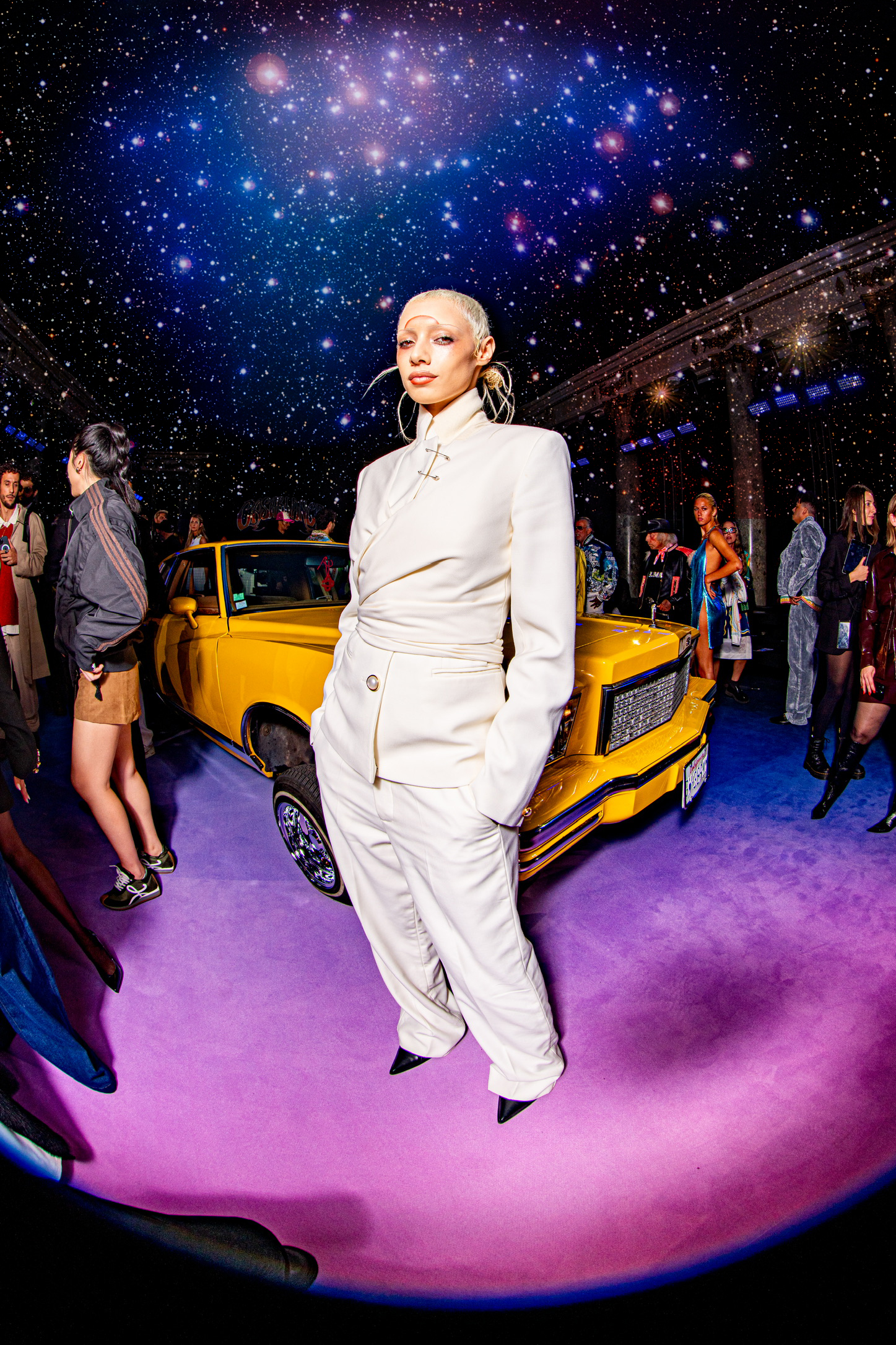 Jazzelle attends the Casablanca Spring-Summer 2025 runway show during Paris Fashion Week (Image: Edward Wendt)