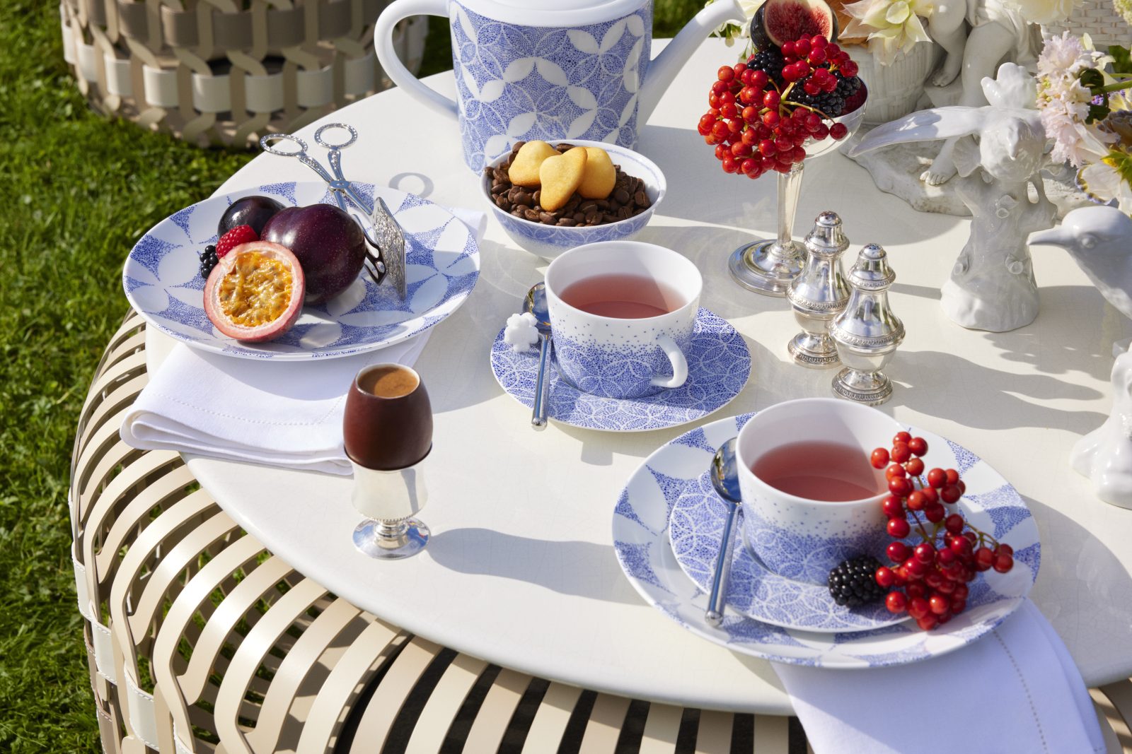 Louis Vuitton's Constellation Collection balances traditional porcelain motifs with its heritage in an exquisite achievement of celestial pointillism.