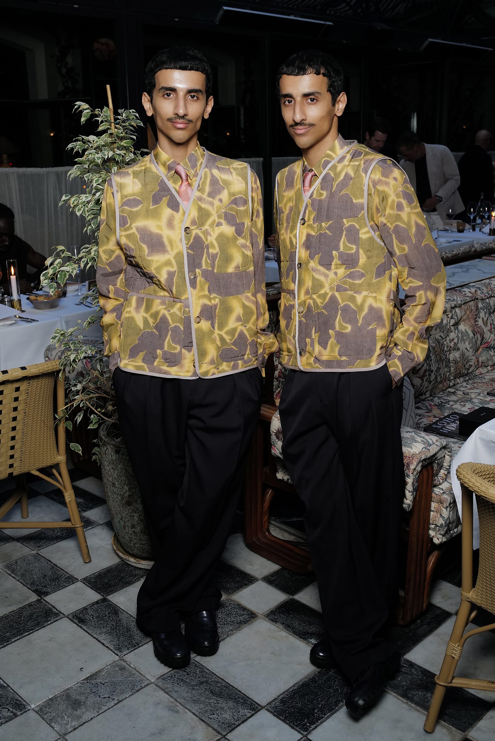 Mohammed et Humaid Hadban attend a dinner hosted by Paul Smith and Soho House to celebrate Paris Fashion Week at Soho House Paris on June 19, 2024 in Paris, France. (Photo by Darren Gerrish/Getty Images for Paul Smith)