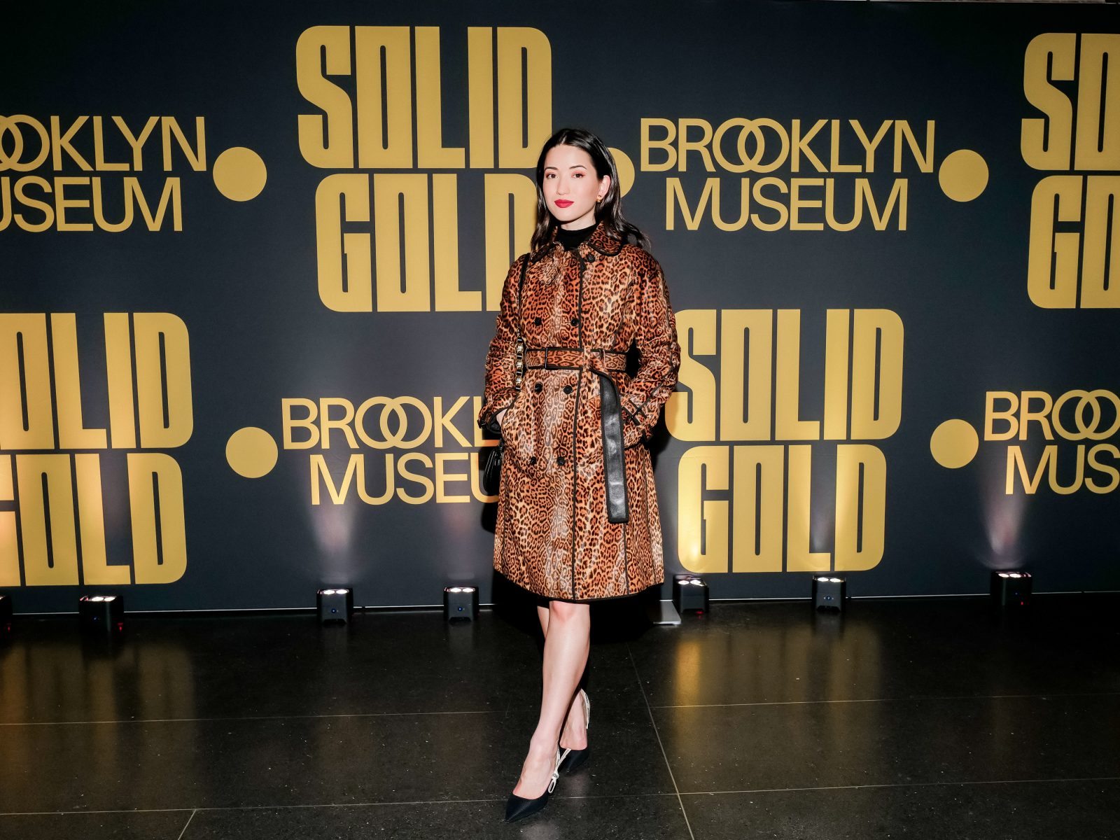 Reina Hardesty arrives at the Brooklyn Museum’s Solid Gold exhibition opening wearing an ensemble from the Dior Winter 2025 collection (Photo by BFA)