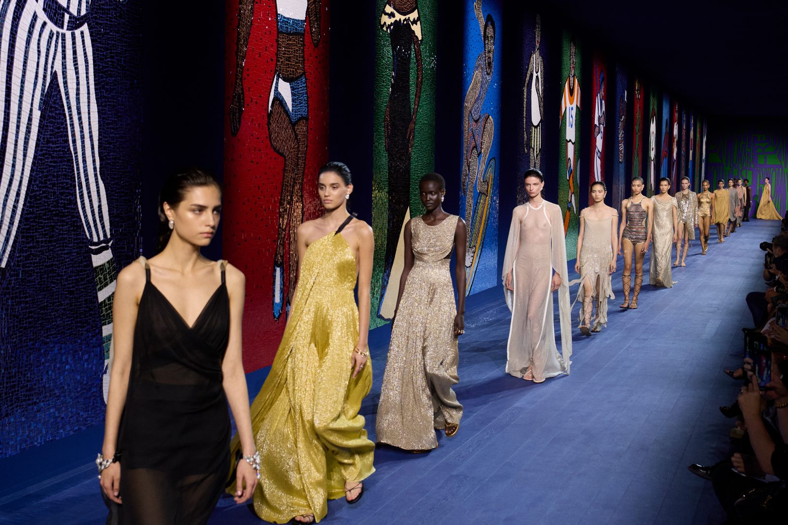 Dior Haute Couture Autumn Winter 2024 finale, inspired by the artwork of American artist, Faith Ringgold.