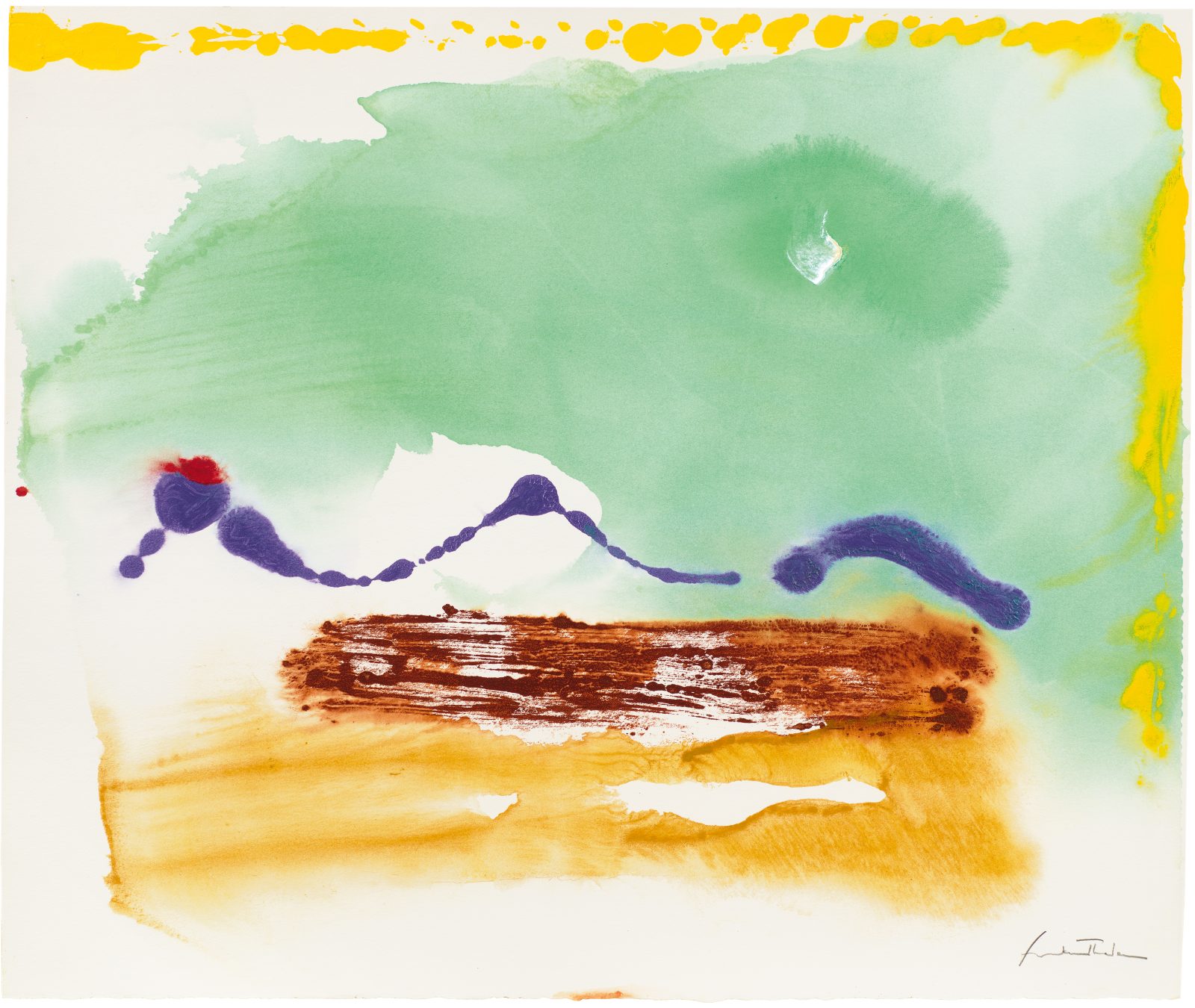 Helen Frankenthaler Untitled, 1997 Acrylic on paper 30 1/4 x 36 inches 76.8 x 91.4 cm Photo: Maris Hutchinson © 2024 Helen Frankenthaler Foundation, Inc. / Artists Rights Society (ARS), New York