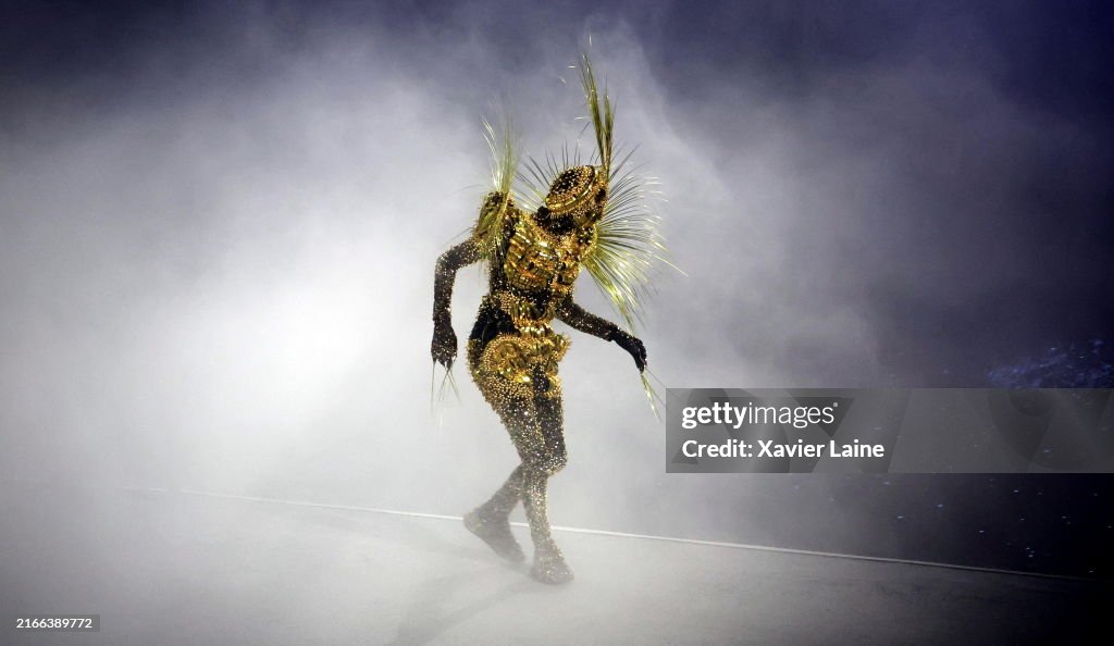 Dancers perform in Germanier during the Closing Ceremony of the Olympic Games Paris 2024 at Stade de France on August 11, 2024 in Paris, France. (Photo by Xavier Laine/Getty Images)