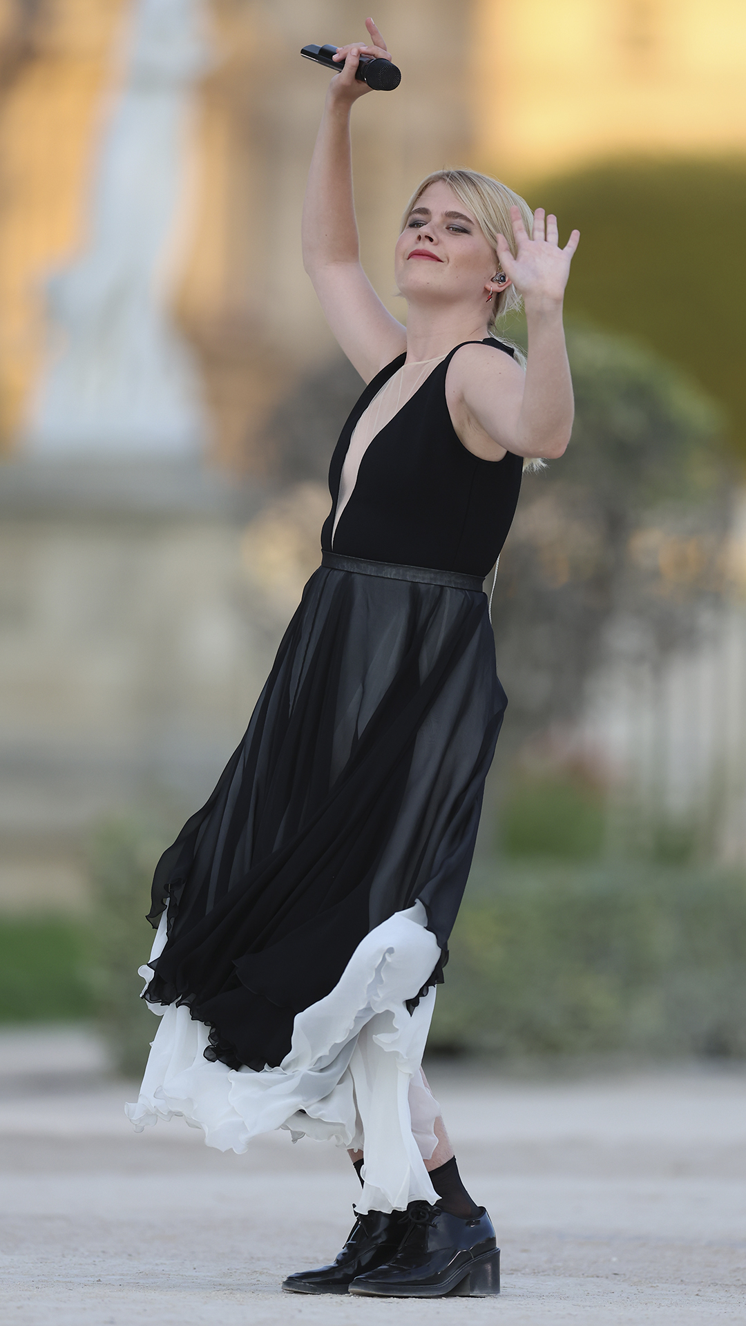 Zaho De Sagazan during the Closing Ceremony of the Olympic Games Paris 2024 at Stade de France on August 11, 2024 in Paris, France. (Photo by Richard Pelham/Getty Images)