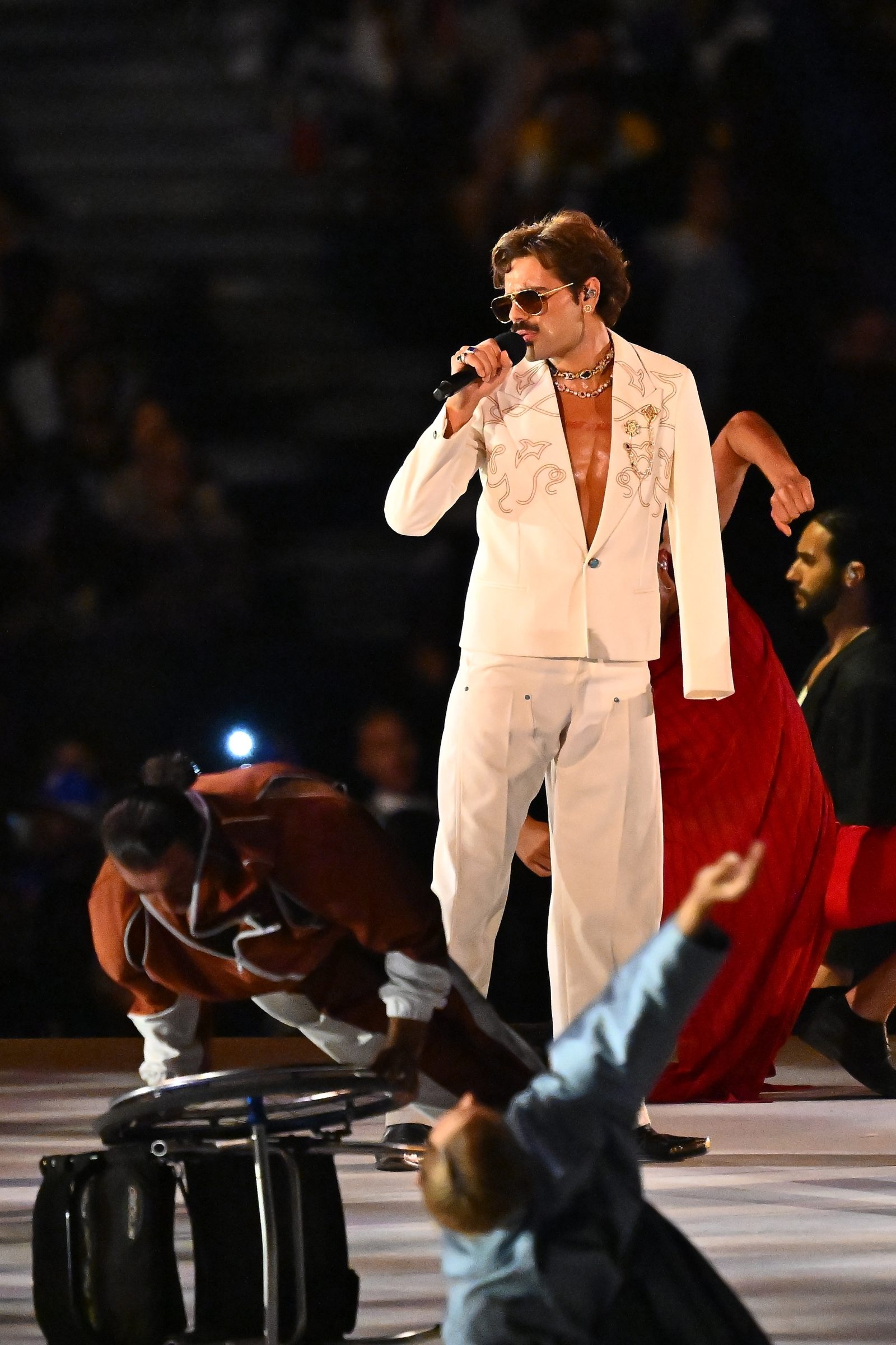 Lucky Love performs during the opening ceremony of the Paris 2024 Summer Paralympic Games at Place de la Concorde on August 28, 2024 in Paris, France. (Photo by Marco Mantovani/Getty Images)