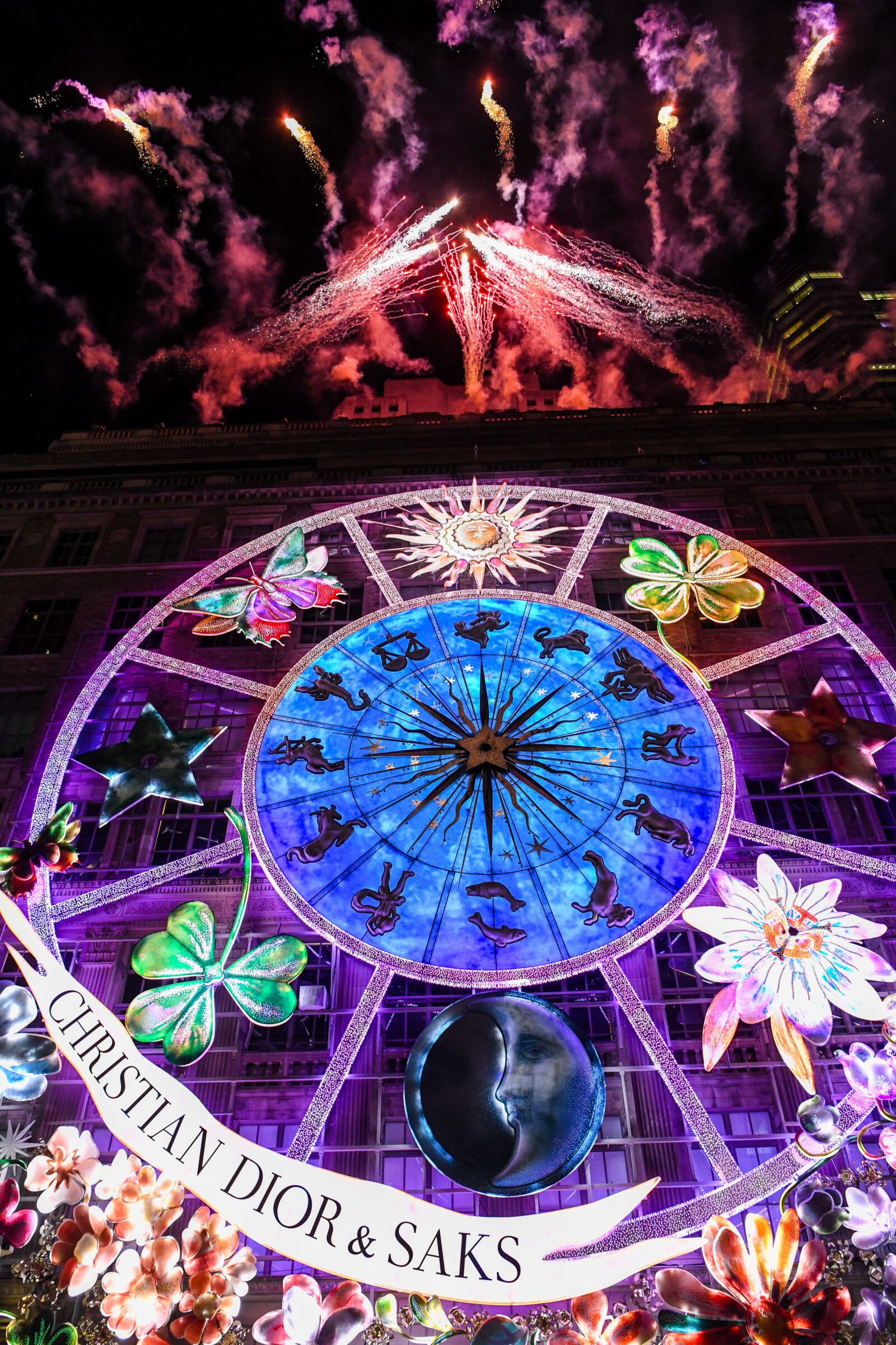 The Enchanting Facade of Saks in Dior’s Festive Lights, courtesy of BFA for Dior and Saks