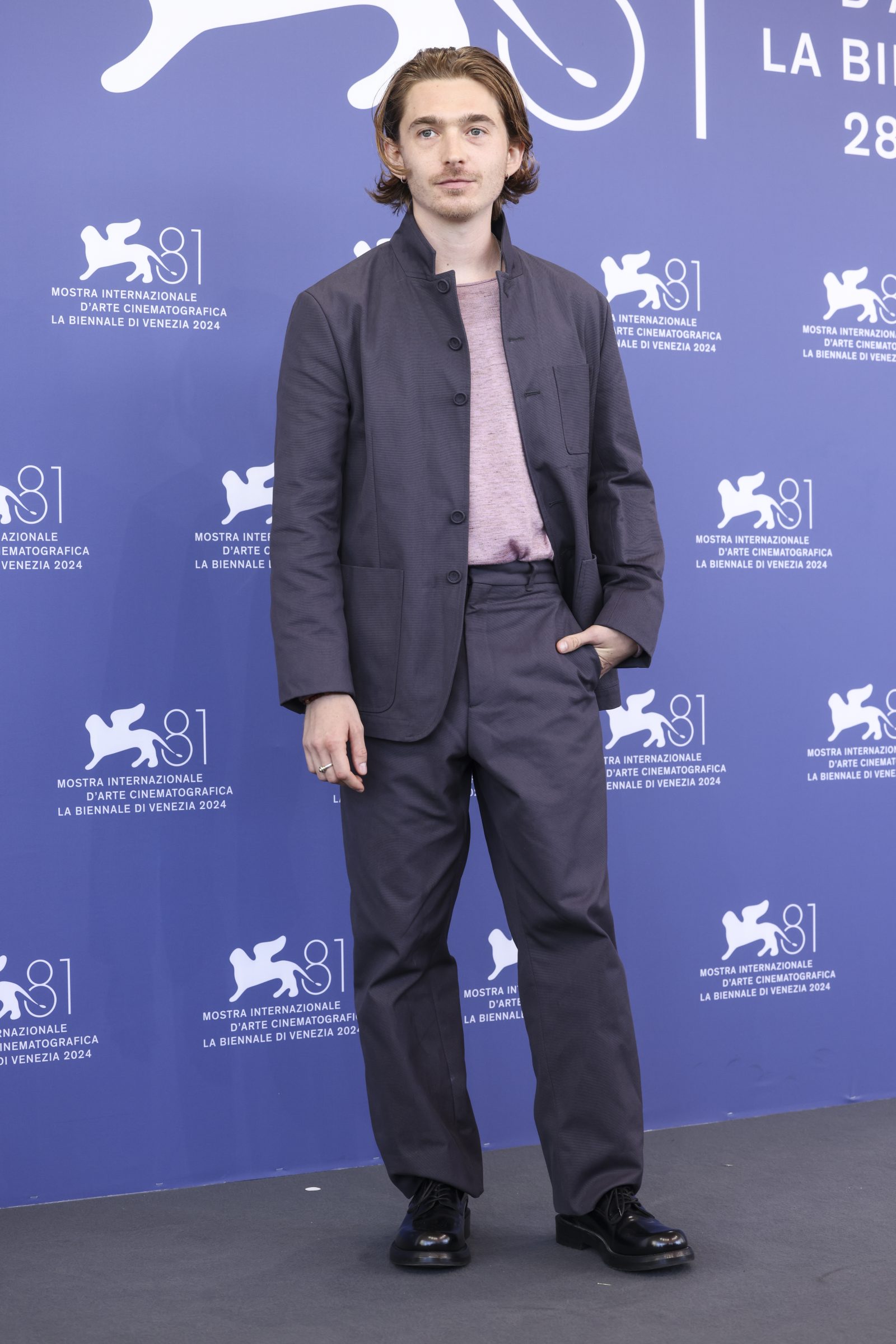 Austin Abrams attends the "Wolfs" photocall during the 81st Venice International Film Festival at Palazzo del Casino on September 01, 2024 in Venice, Italy. (Photo by Stefania D'Alessandro/WireImage)