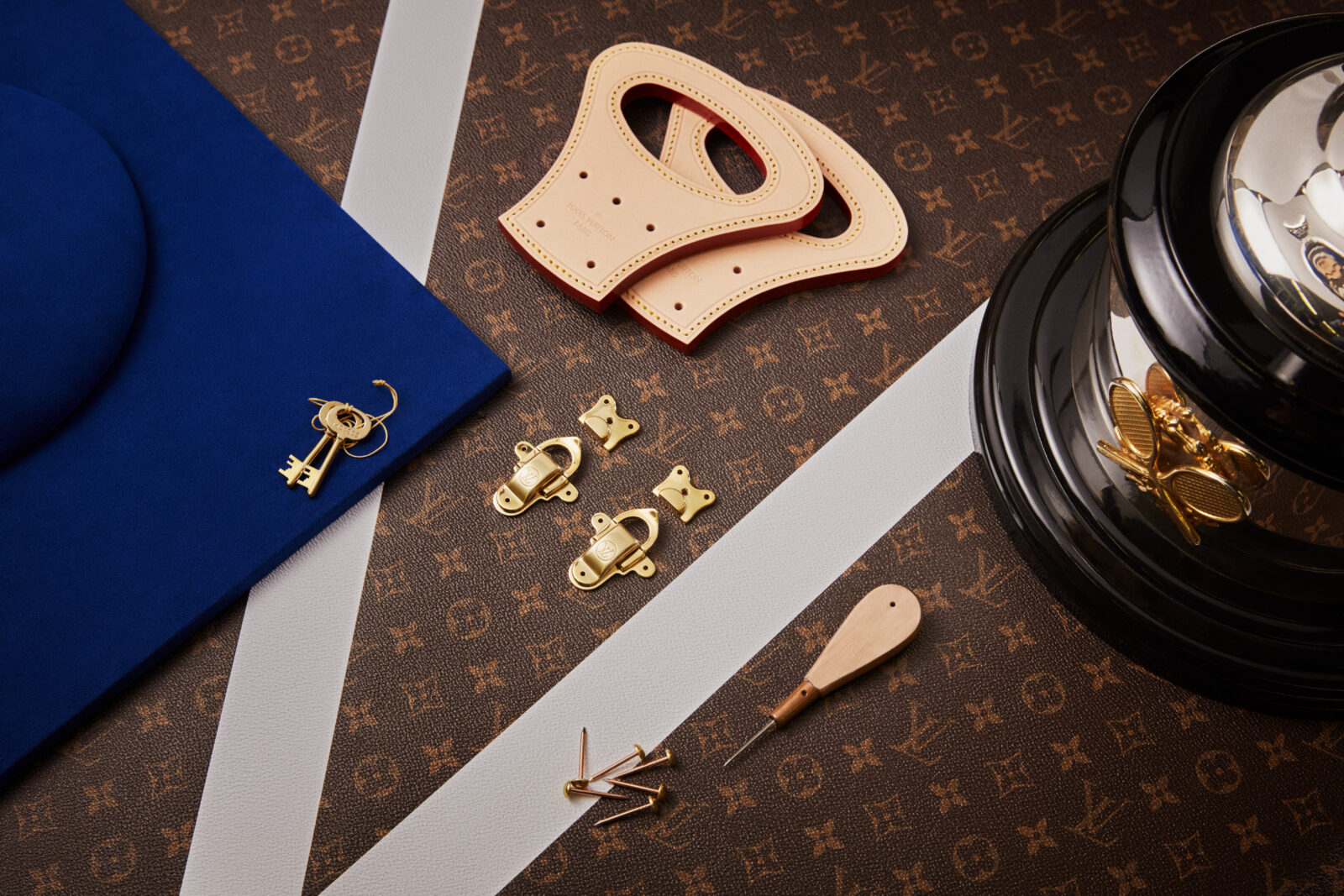 The meticulous construction of the Official Trophy Trunks, where victory and Louis Vuitton's storied design ethos unite.
