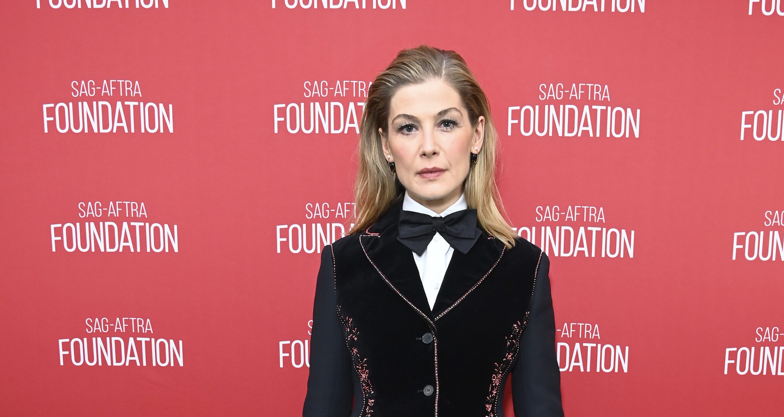 Rosamund Pike Shines in Dior at SAG-AFTRA Foundation Event Amidst Award Season Buzz