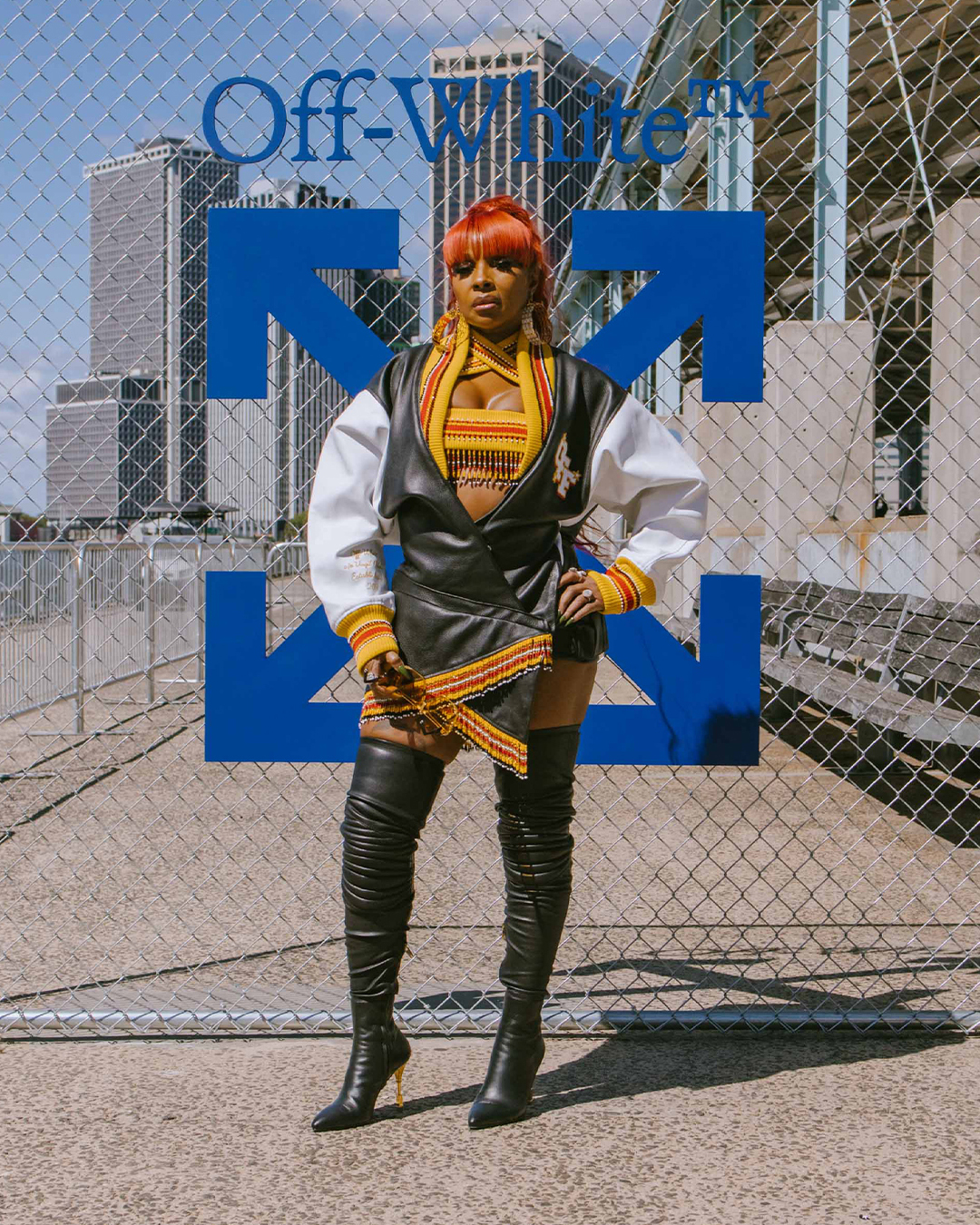 Mary J. Blige attends the Off-White SS25 show in New York.