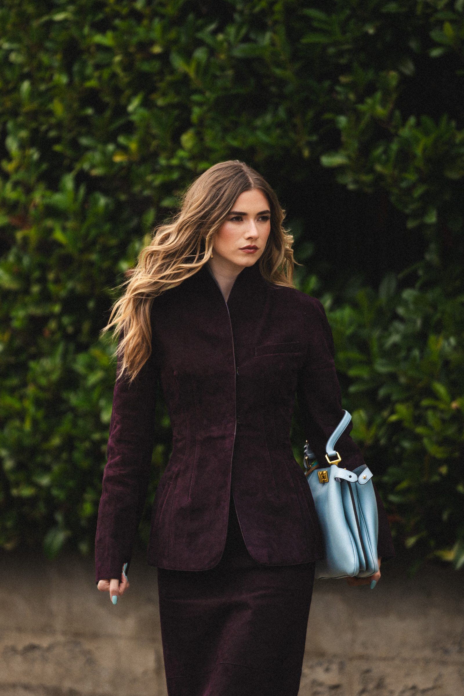 Zita d’Hauteville arrives to the FENDI Spring-Summer 2025 runway show in Milan (Image: Riccardo Perdisa for Rain Magazine)