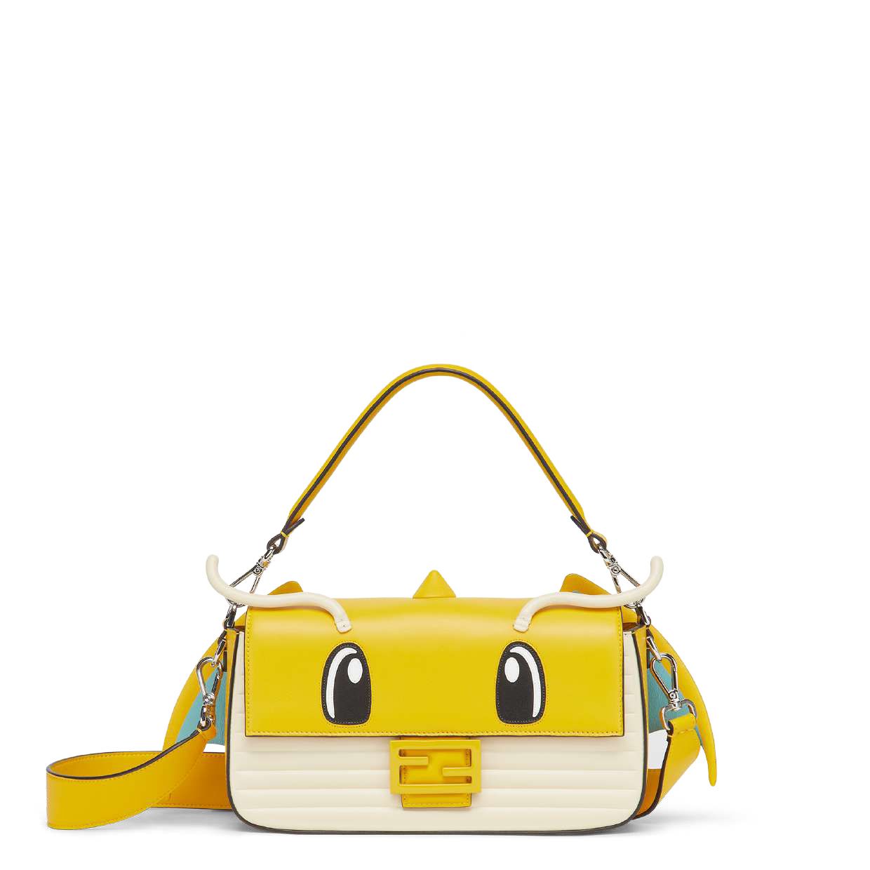 In a bold blend of pop culture and high fashion, Fendi's latest creation in collaboration with FRGMT and Pokémon adds a dash of whimsical charm, featuring an iconic Electric-type Pokémon that electrifies the classic handbag silhouette.