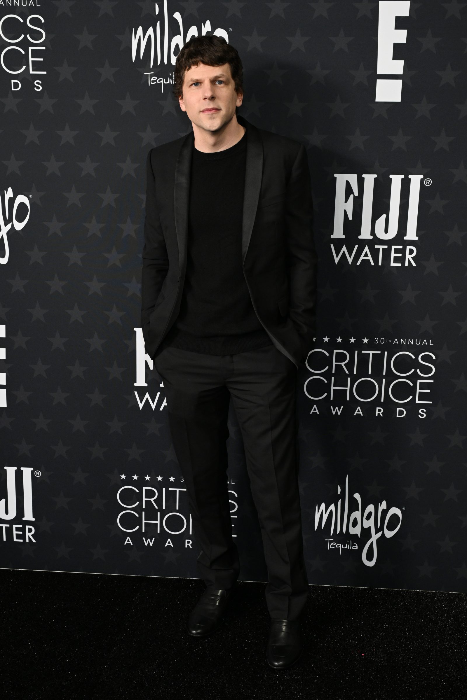 Jesse Eisenberg attends the 30th Annual Critics Choice Awards at Barker Hangar on February 07, 2025 in Santa Monica, California. (Photo by Michael Kovac/Getty Images for Critics Choice Association)