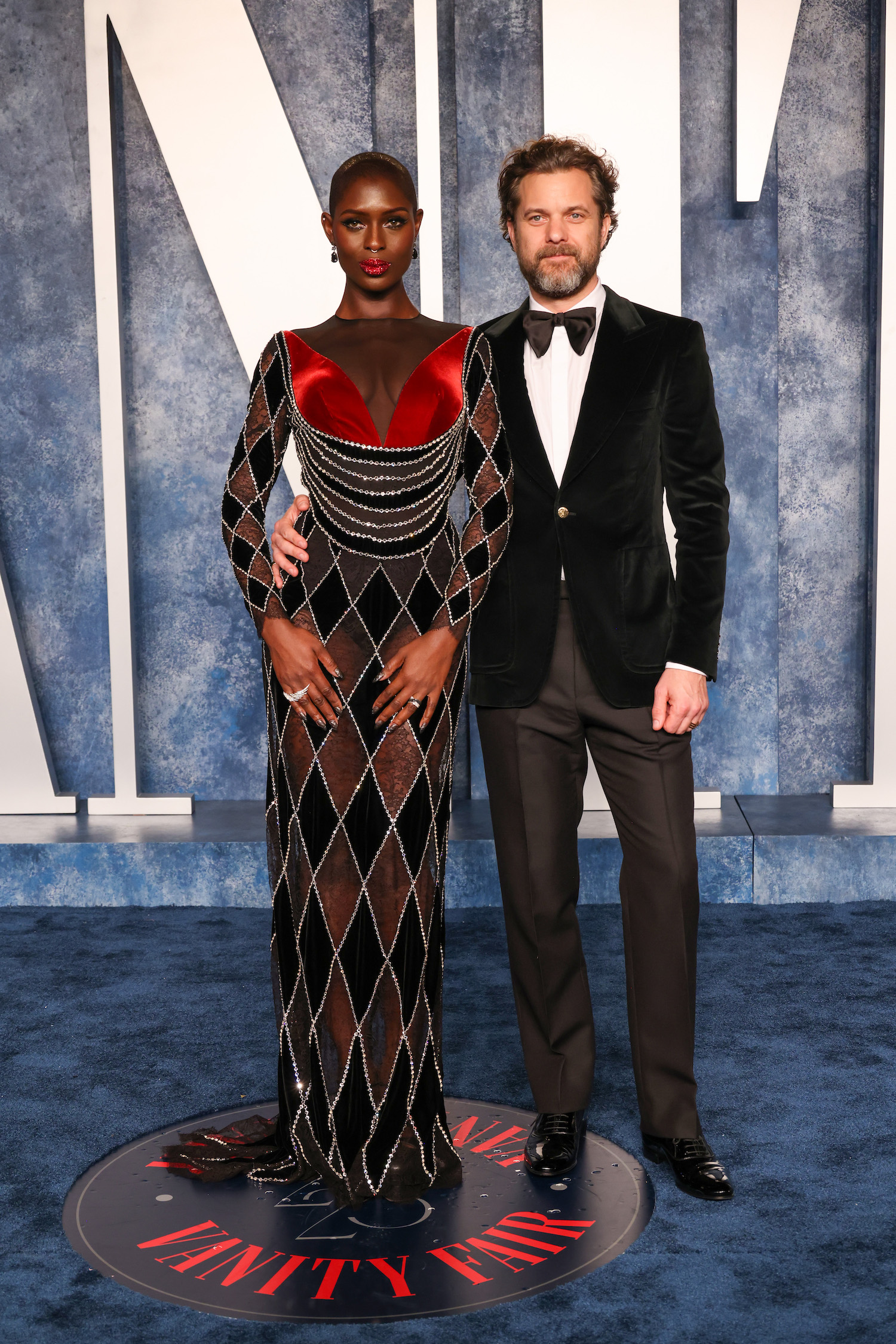 Joshua Jackson wore a Gucci black velvet jacket, white evening shirt, black bowtie, and black leather lace-ups.