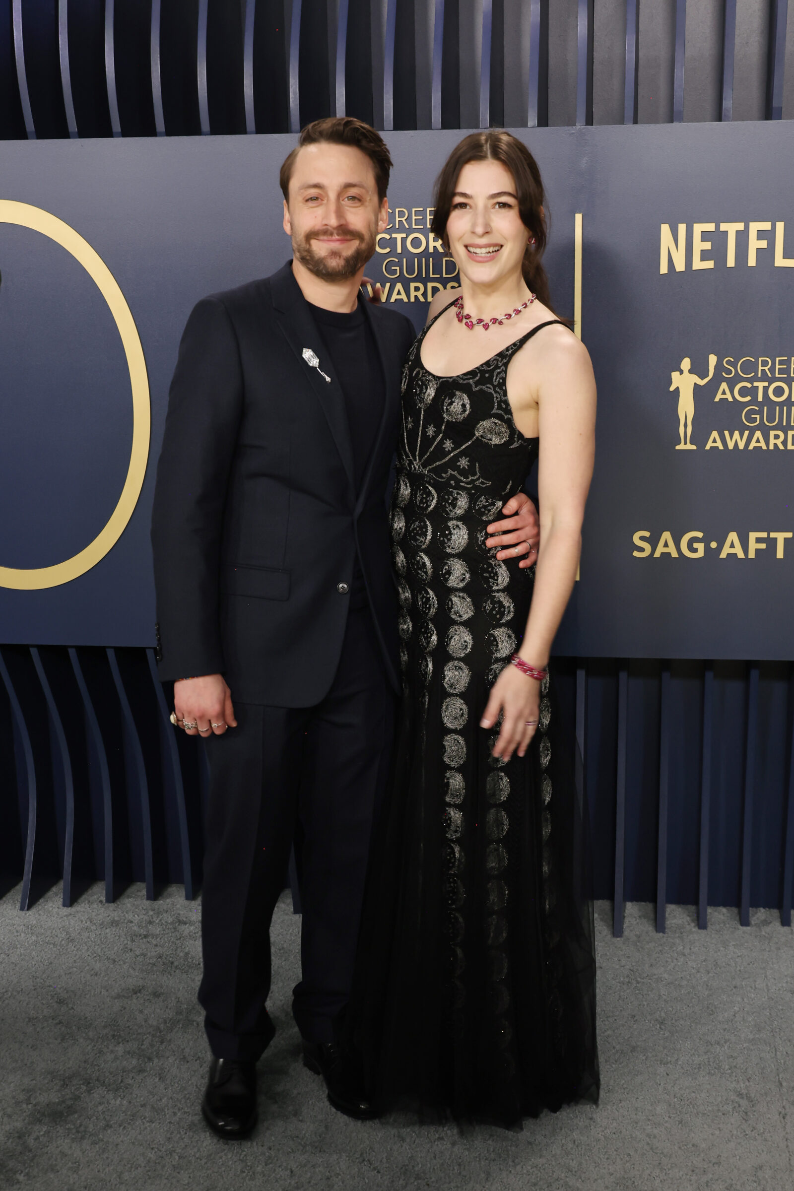 Kieran Culkin and Jazz Charton attend the 30th Annual Screen Actors Guild Awards at Shrine Auditorium and Expo Hall on February 24, 2024 in Los Angeles, California. (Photo by Amy Sussman/WireImage)