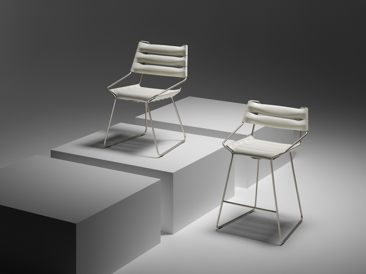 Atelier Oï Bar Stool Louis Vuitton Objets Nomades in Milan