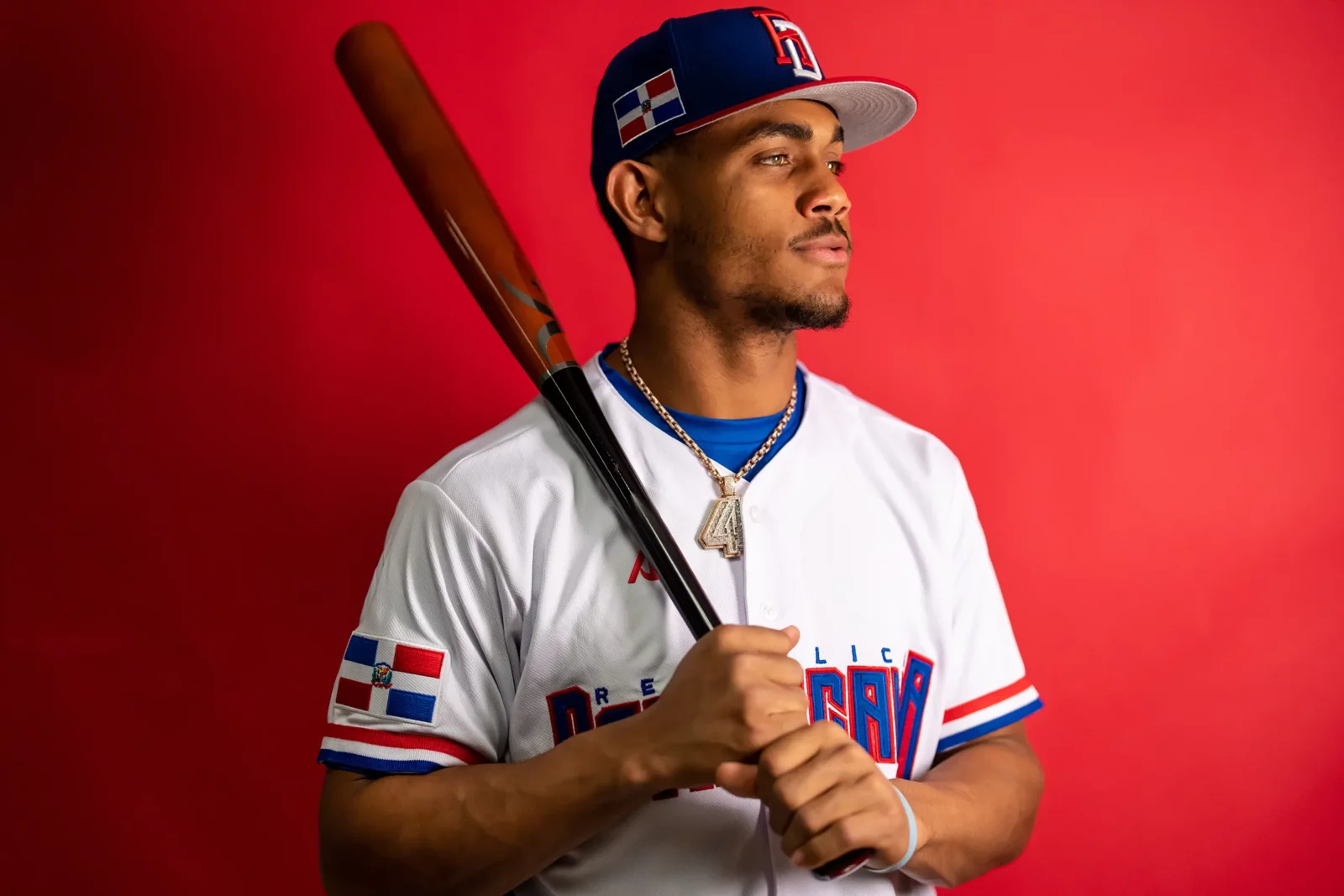 Seattle Mariners’ Julio Rodríguez representing Team Dominican Republic at the World Baseball Classic in Fort Myers, Fla., in March 2023. Brace Hemmelgarn—WBCI/MLB Photos/Getty Images