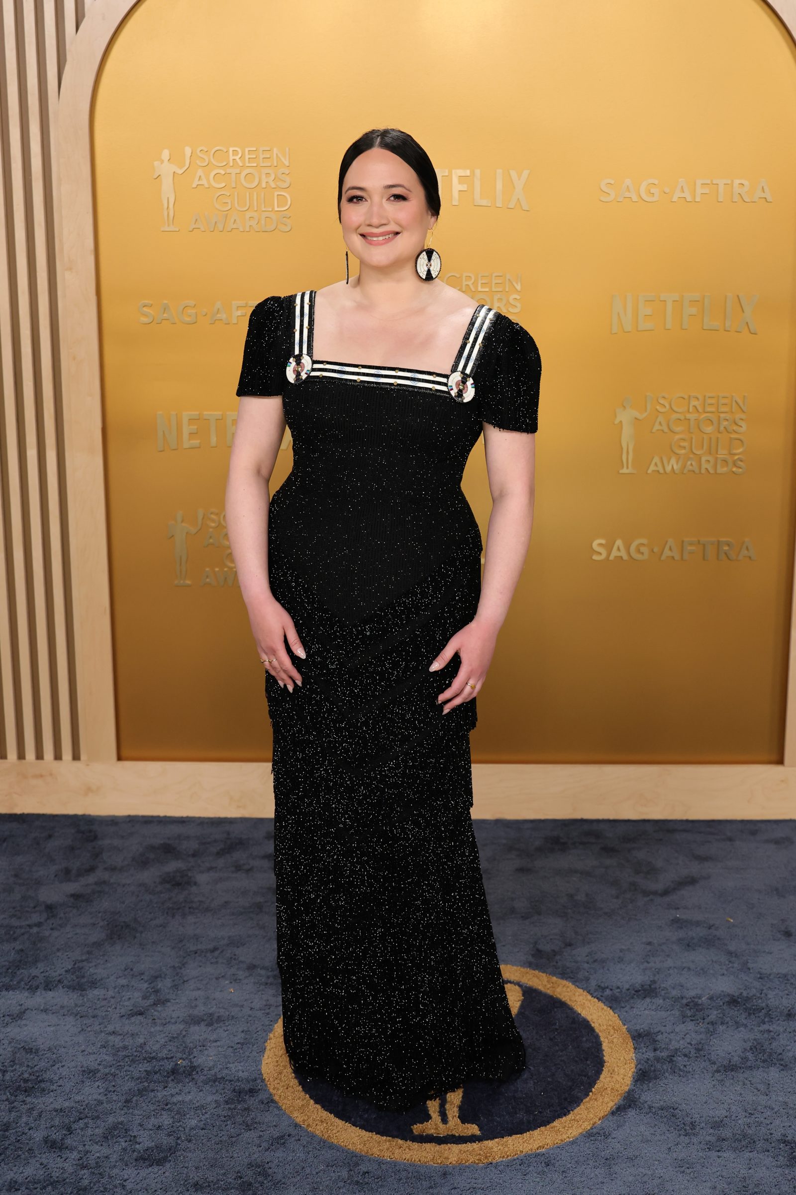 Lily Gladstone attends the 31st Annual Screen Actors Guild Awards at Shrine Auditorium and Expo Hall on February 23, 2025 in Los Angeles, California. (Photo by Emma McIntyre/WireImage) Lily Gladstone SAG Awards 2025