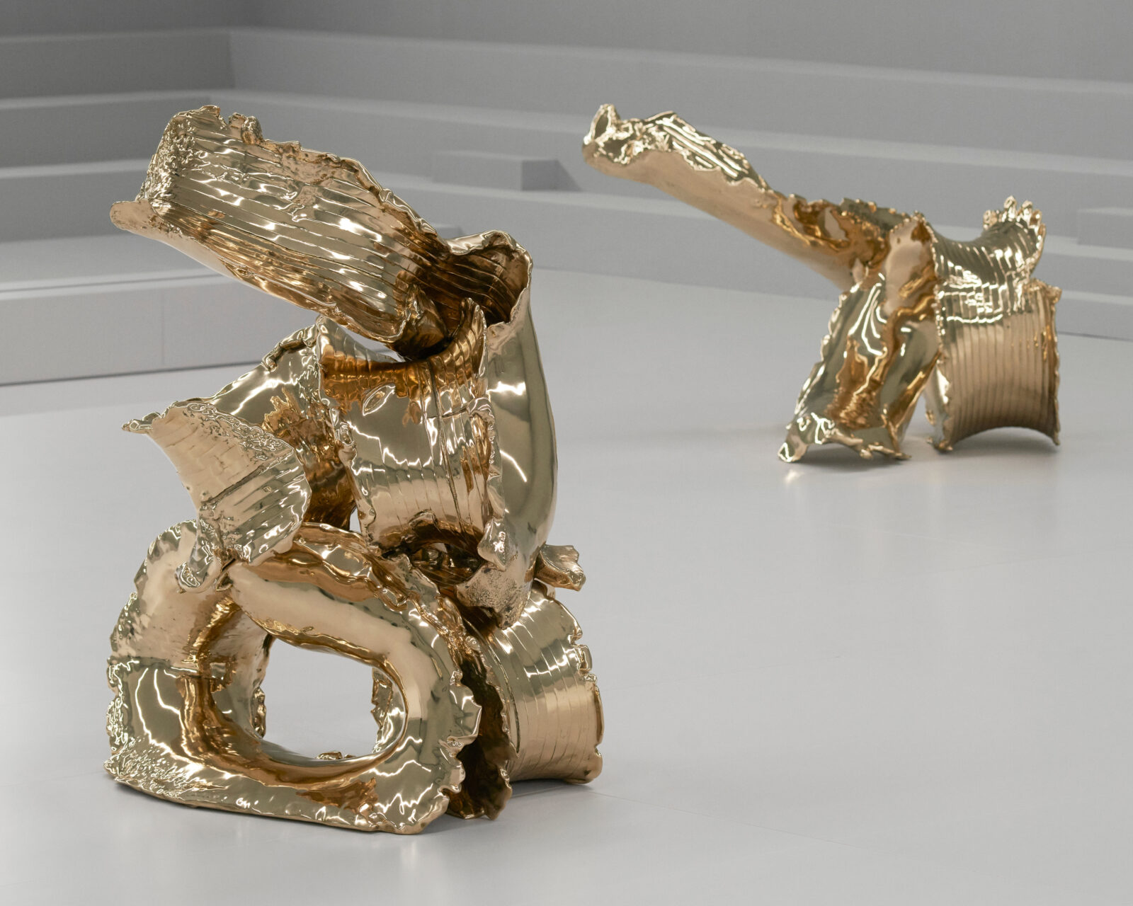 LOEWE SS24 Show space, sculptures by Lynda Benglis