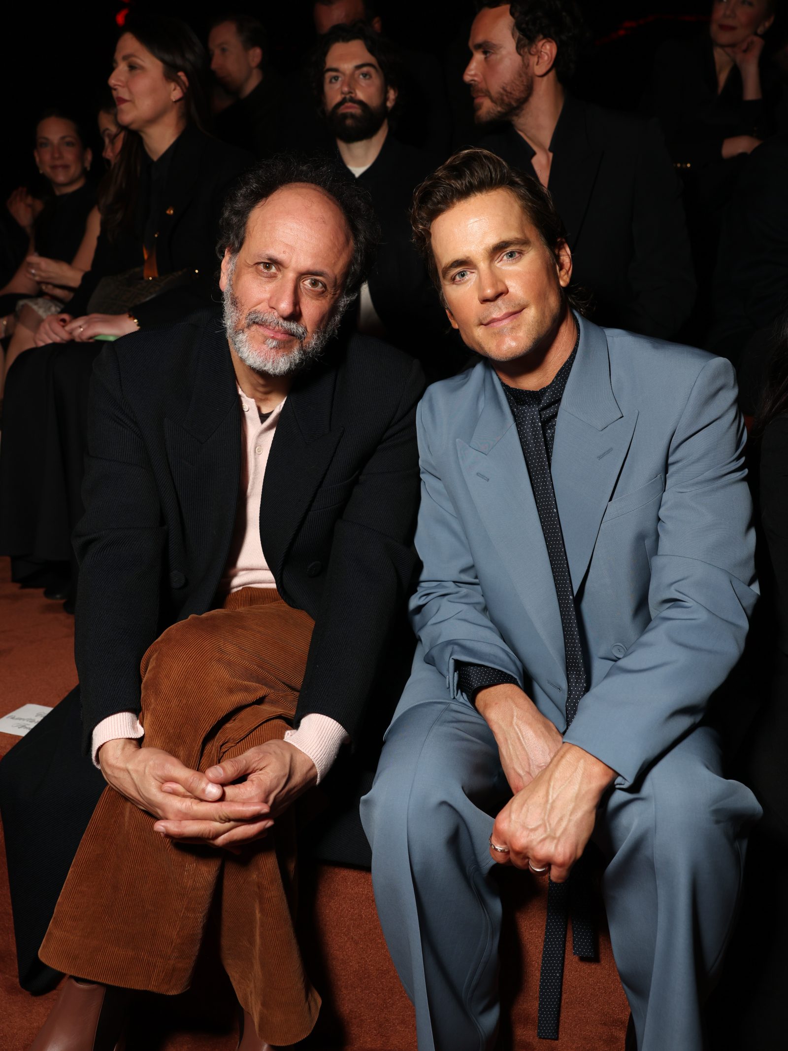 Luca Guadagnino and Matt Bomer are seen front row at the Fendi fashion show during Milan Fashion Week Womenswear Fall/Winter 2025/2026 on February 26, 2025 in Milan, Italy. (Photo by Arnold Jerocki/Getty Images for Fendi)