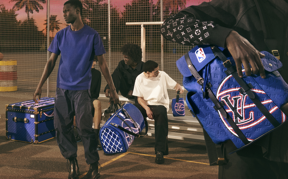 Louis Vuitton x NBA capsule collection and trophy case