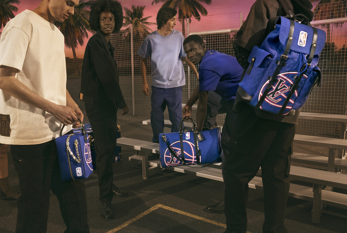 Louis Vuitton x NBA capsule collection and trophy case