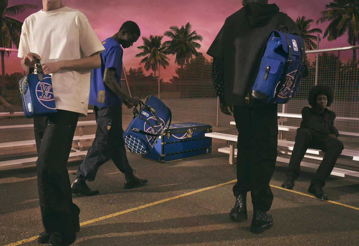 Louis Vuitton x NBA capsule collection and trophy case