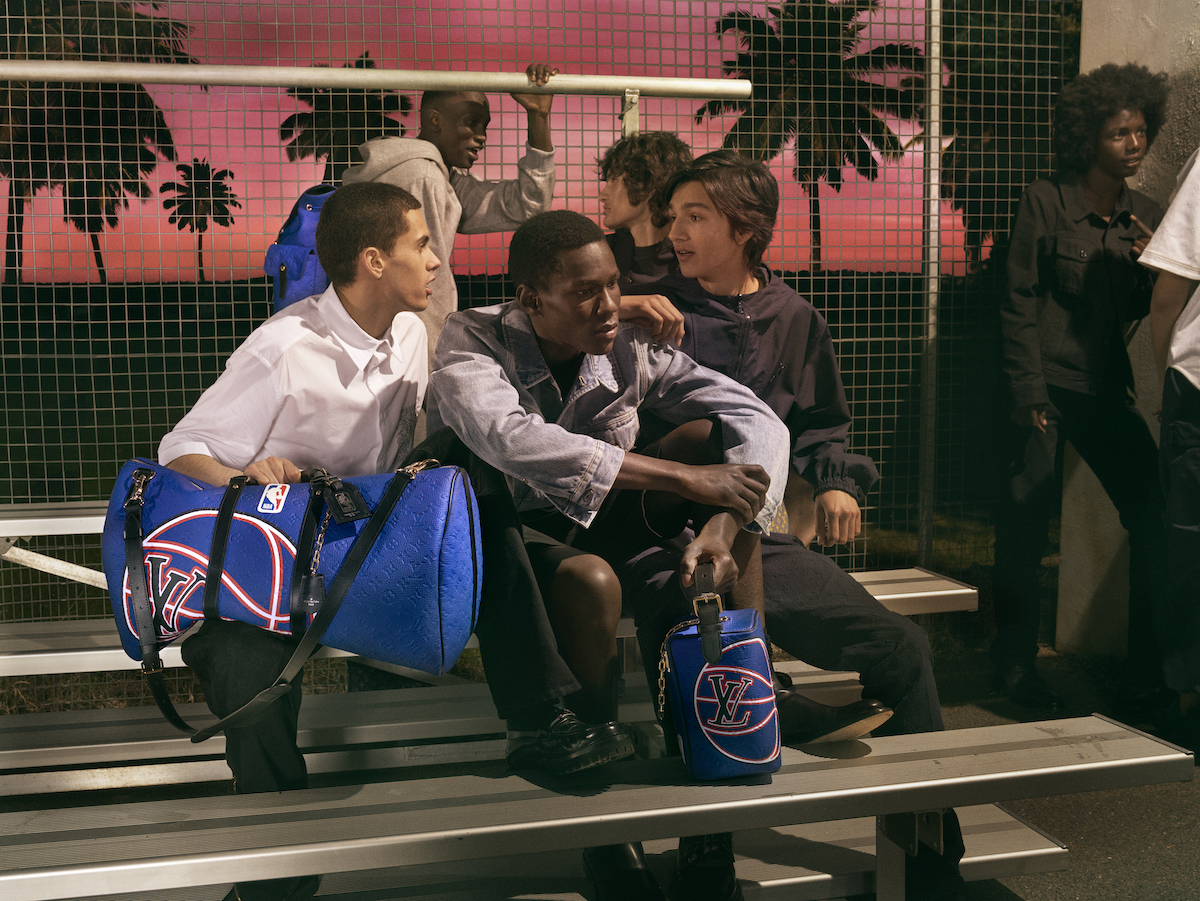 Louis Vuitton x NBA capsule collection and trophy case