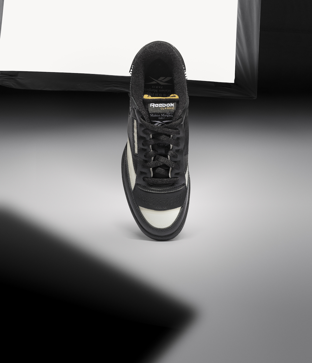 Maison Margiela x Reebok AW22 Club C Memory Of (in black) Maison Margiela x Reebok AW22 Classic Leather Memory (in white)