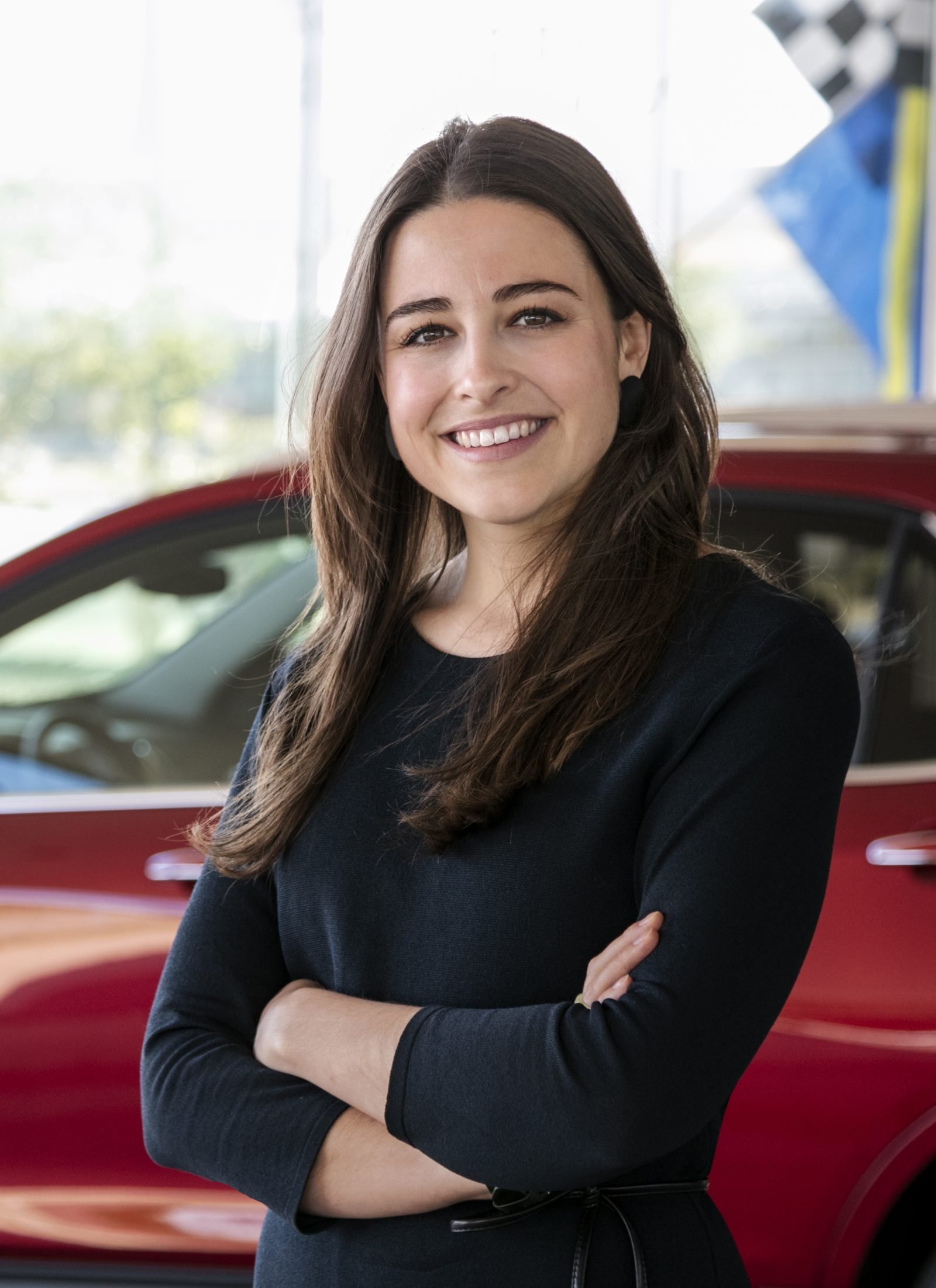 Design Lead Mara Kapsis applies textile design to Cadillac's modern interiors, blending craft with automotive innovation. (Photo: Courtesy of Cadillac)