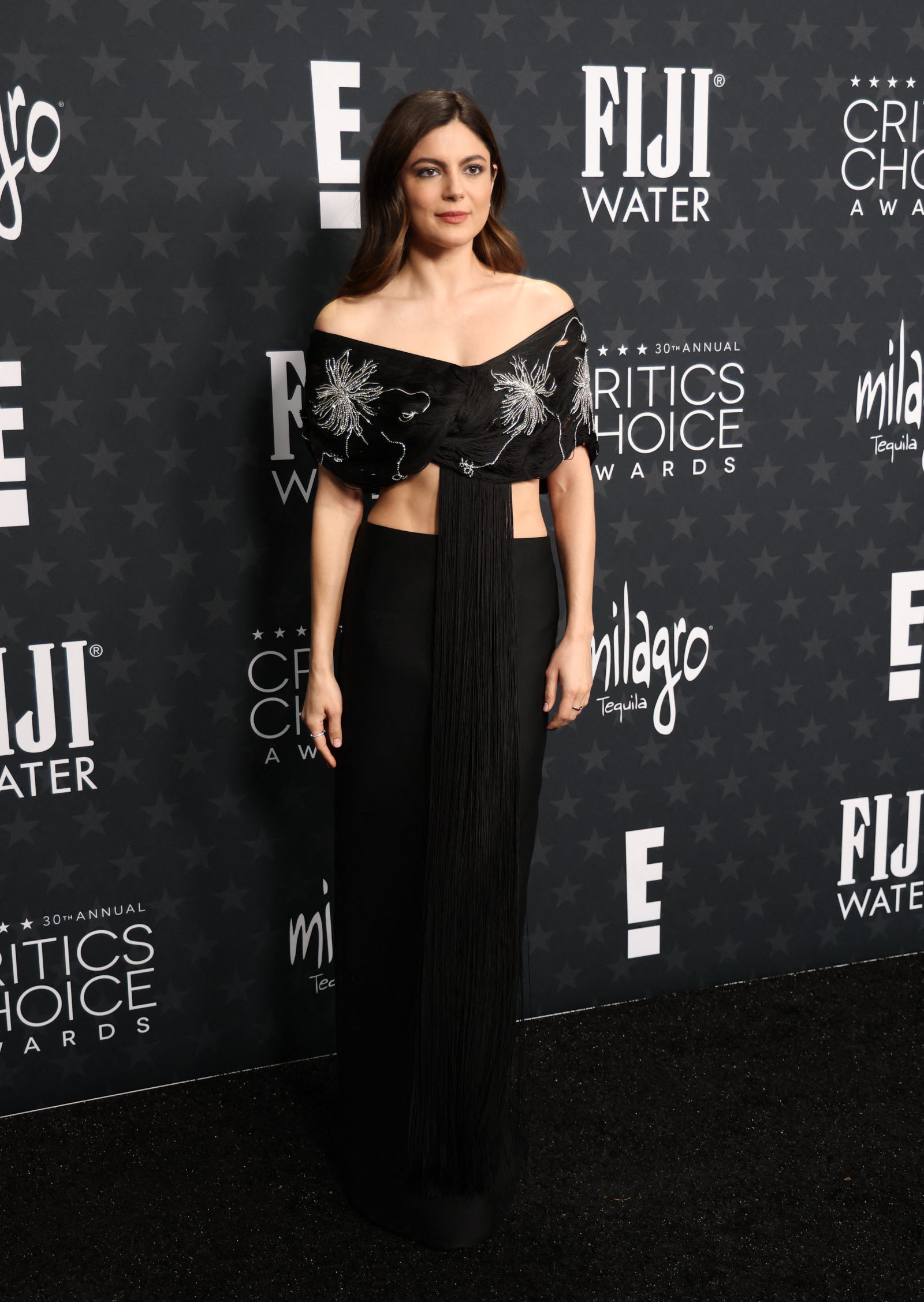 Monica Barbaro attends the 30th Annual Critics Choice Awards at Barker Hangar in Santa Monica, California, on February 7, 2025. (Photo by Michael Tran / AFP) (Photo by MICHAEL TRAN/AFP via Getty Images)