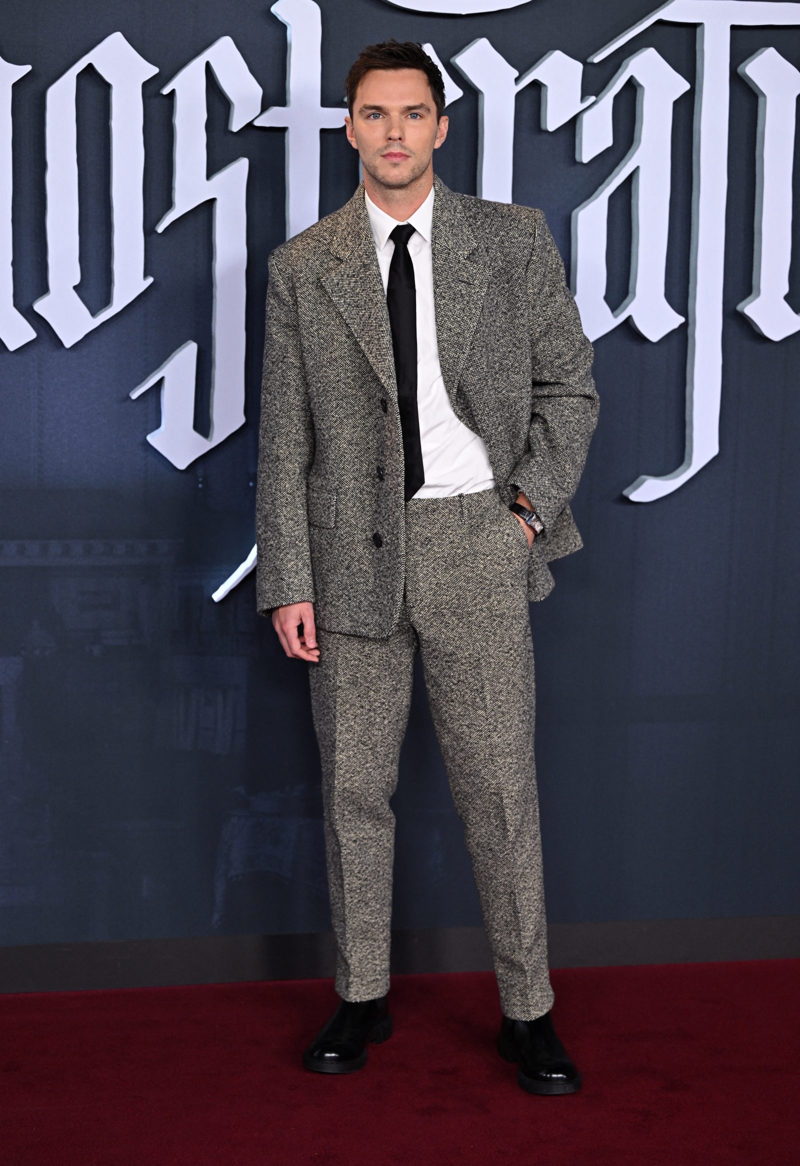 Nicholas Hoult attends the UK Premiere of "Nosferatu," at Leicester Square in London. (Photo: Stuart Hardy/ABACAPRESS.COM/Shutterstock)
