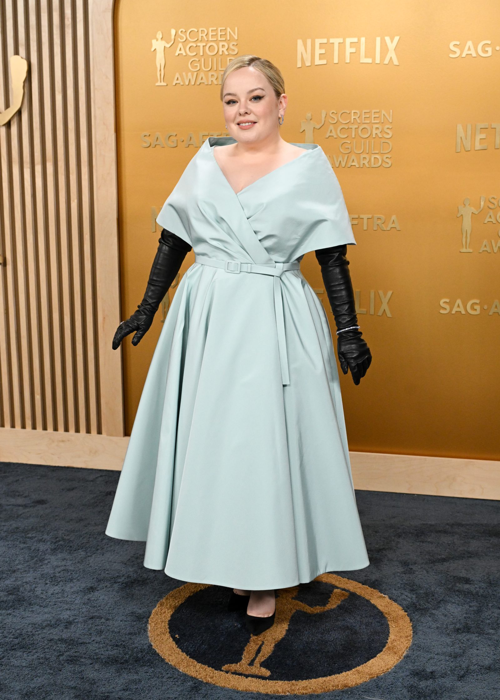 Nicola Coughlan at the 31st Screen Actors Guild Awards held at Shrine Auditorium and Expo Hall on February 23, 2025 in Los Angeles, California. (Photo by Gilbert Flores/Variety via Getty Images)