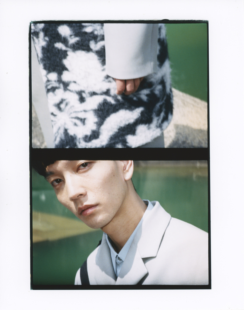 Coat, shirt, and pants by JIL SANDER
